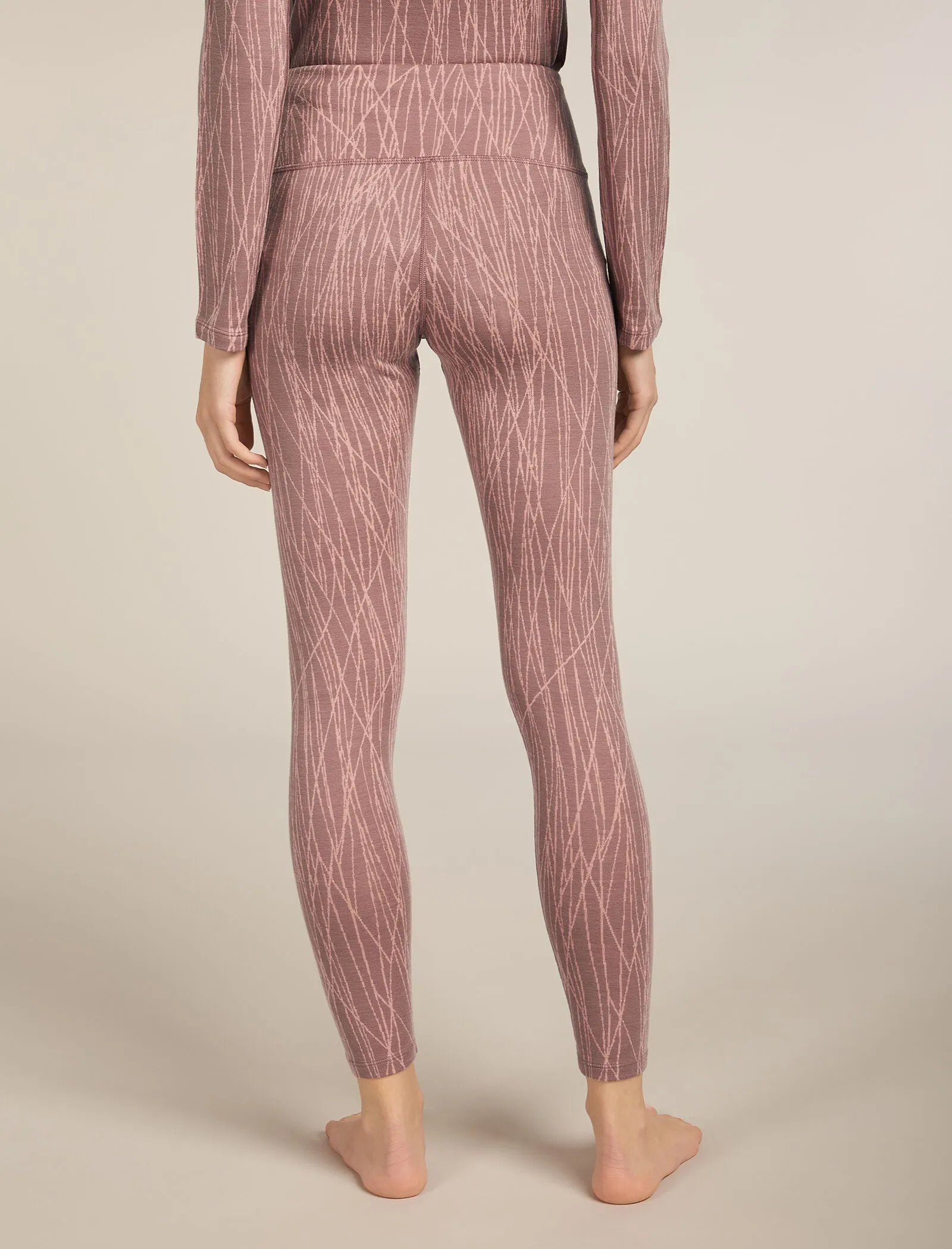 Women's Merino 260 Tech Vertex High Rise Thermal Leggings Delta Lines sold by Icebreaker product image thumbnail 2