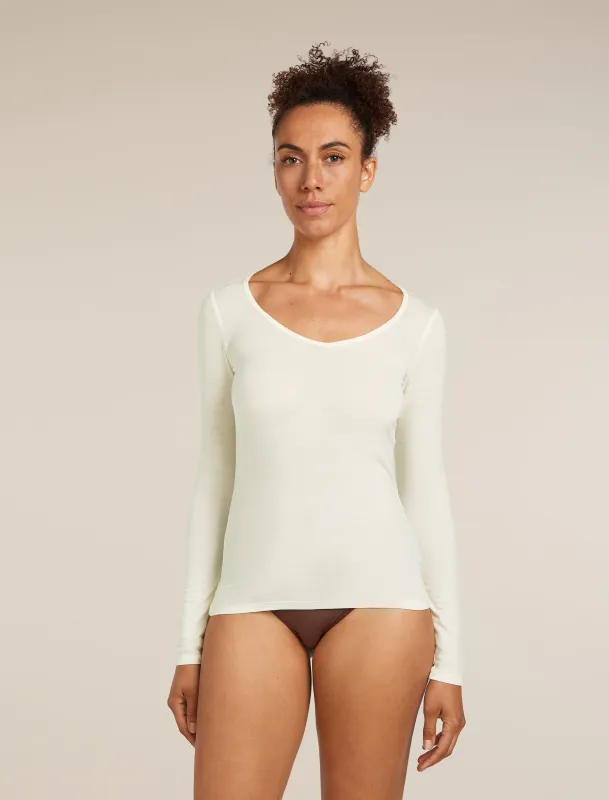 Women's Merino 150 Siren Long Sleeve Sweetheart Top sold by Icebreaker