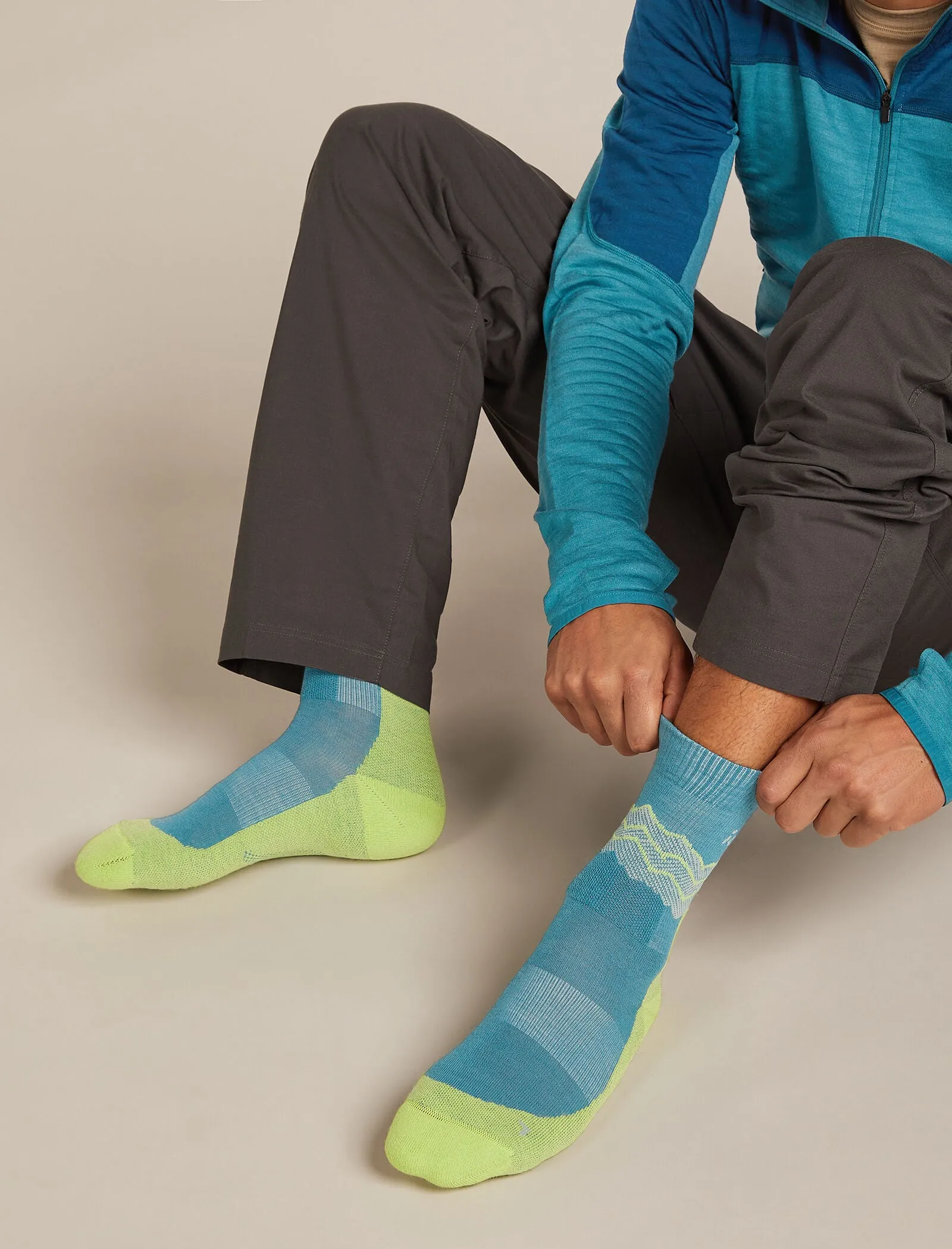 Men's Merino Hike+ Medium Crew Socks Across the Peaks sold by Icebreaker product image thumbnail 2