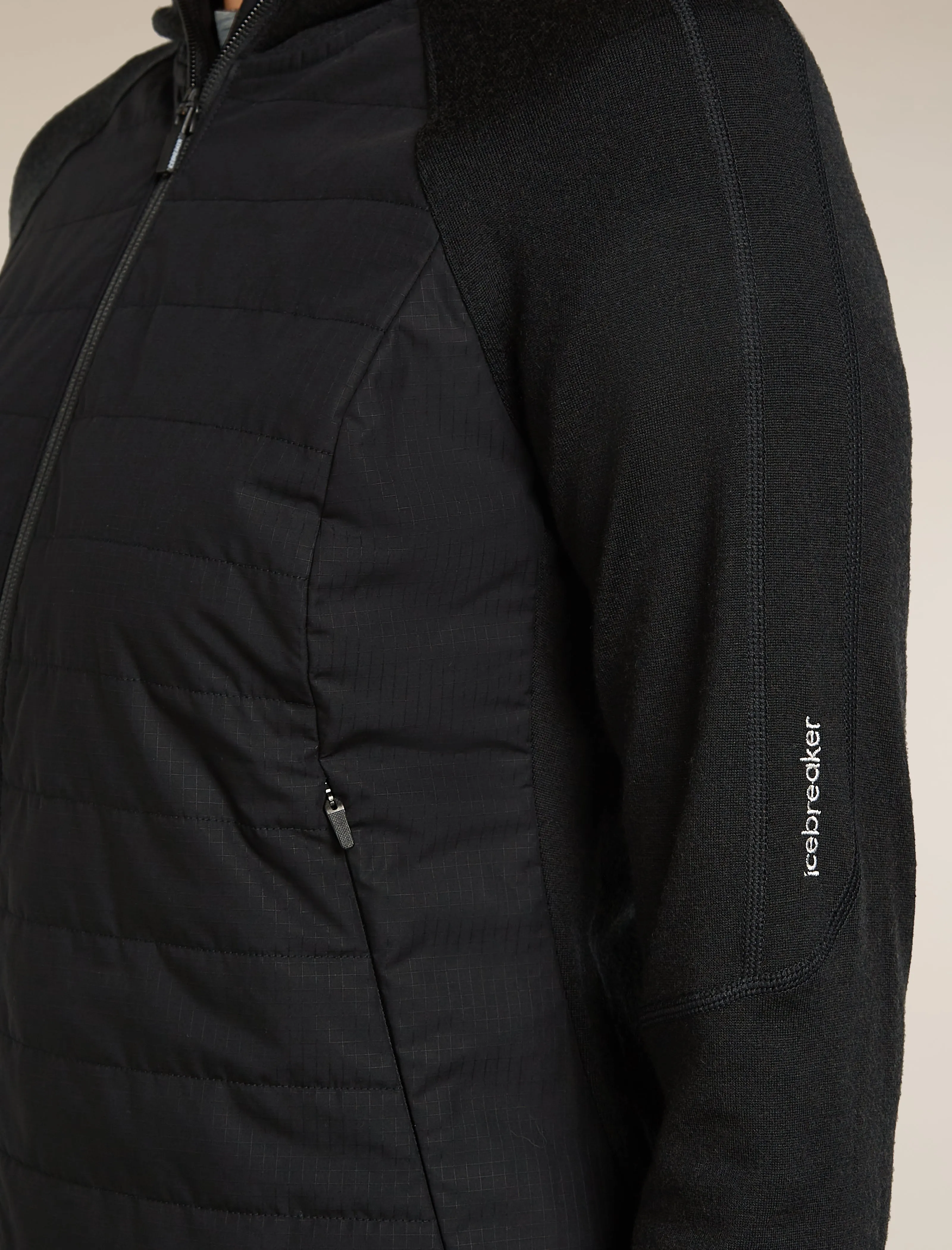 Women's Merino Blend Quantum Hybrid Long Sleeve Zip Hoodie sold by Icebreaker product image thumbnail 5