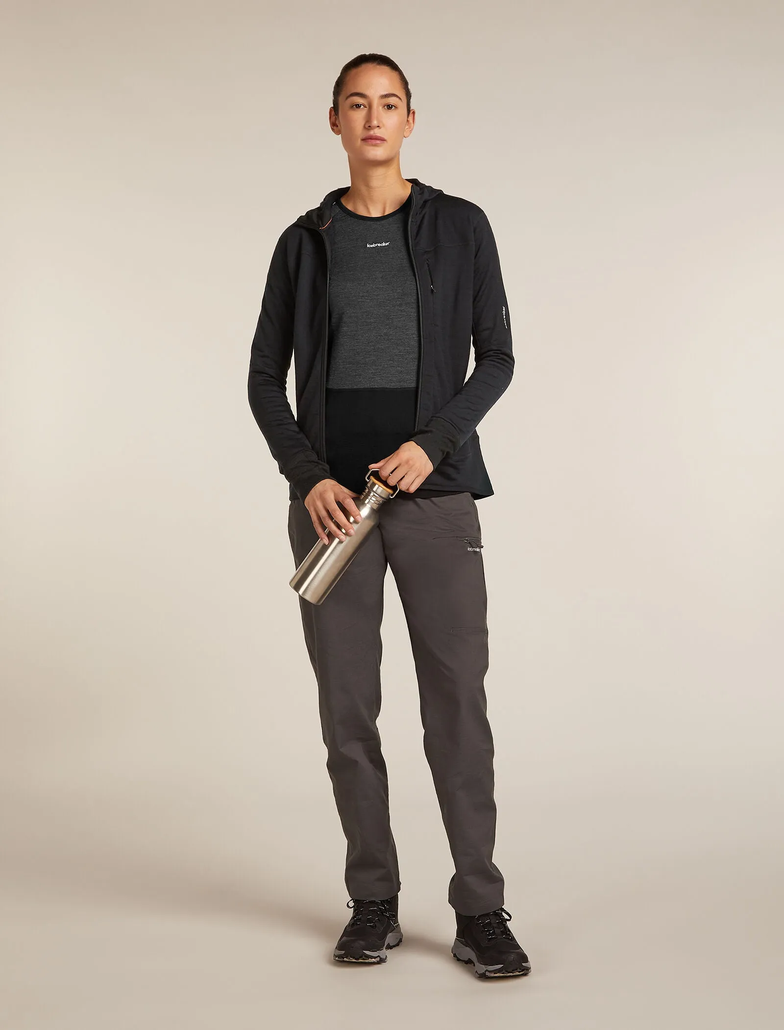 Women's Merino Blend 300 RealFleece™ Descender Long Sleeve Zip Hoodie sold by Icebreaker product image thumbnail 4