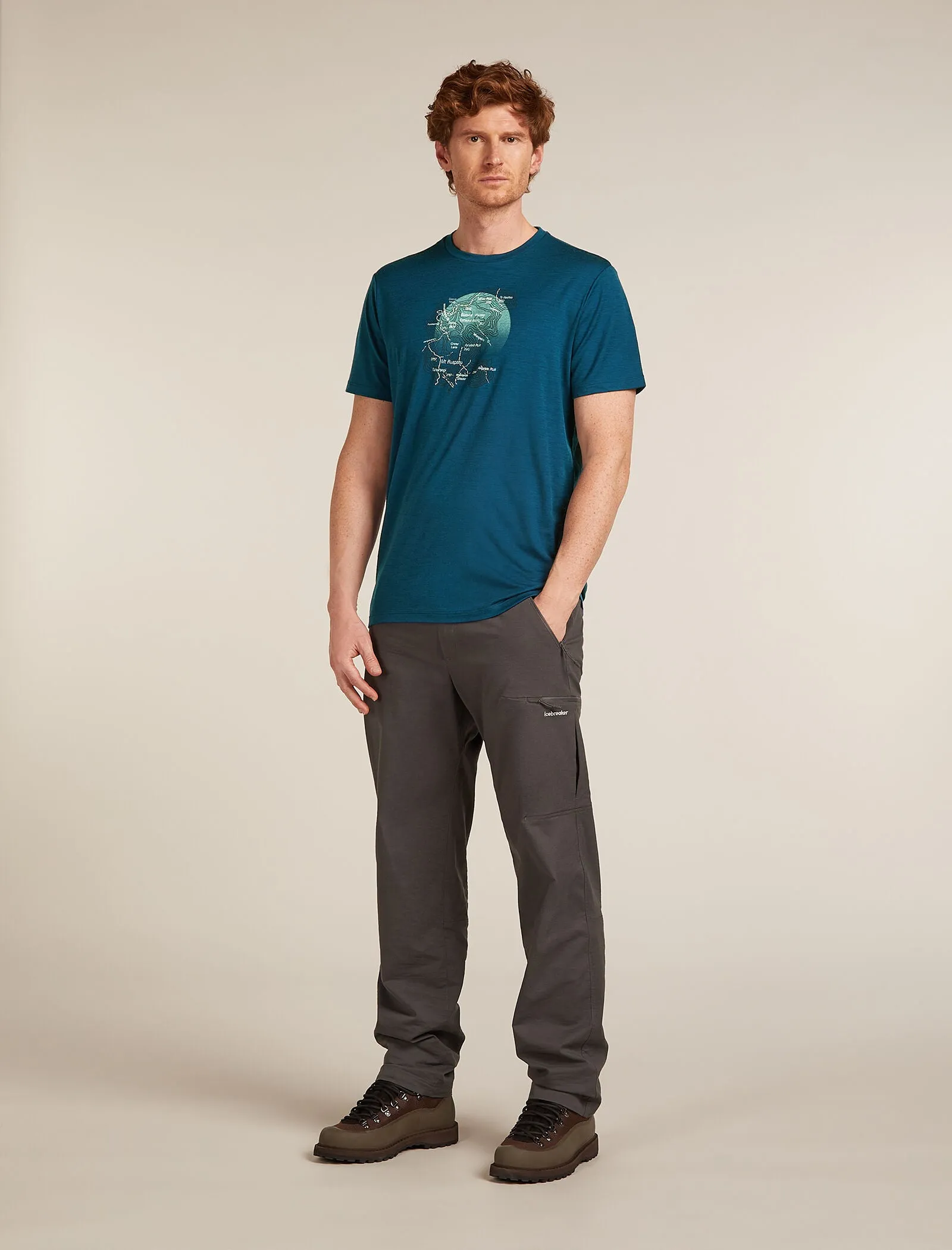 Men's Merino 150 Tech Lite Short Sleeve T-Shirt Ruapehu Round sold by Icebreaker product image thumbnail 3