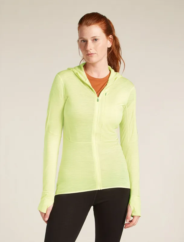 Women's Merino Blend 200 Realfleece™ Descender Long Sleeve Zip Hoodie sold by Icebreaker