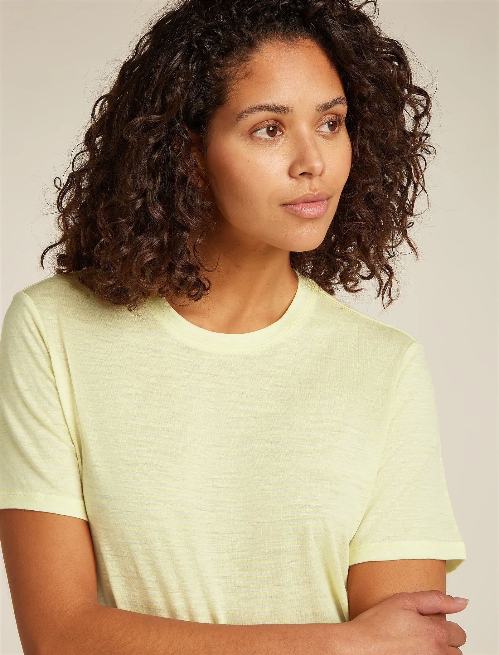 Women's Merino Linen T-Shirt Stripe sold by Icebreaker product image thumbnail 5