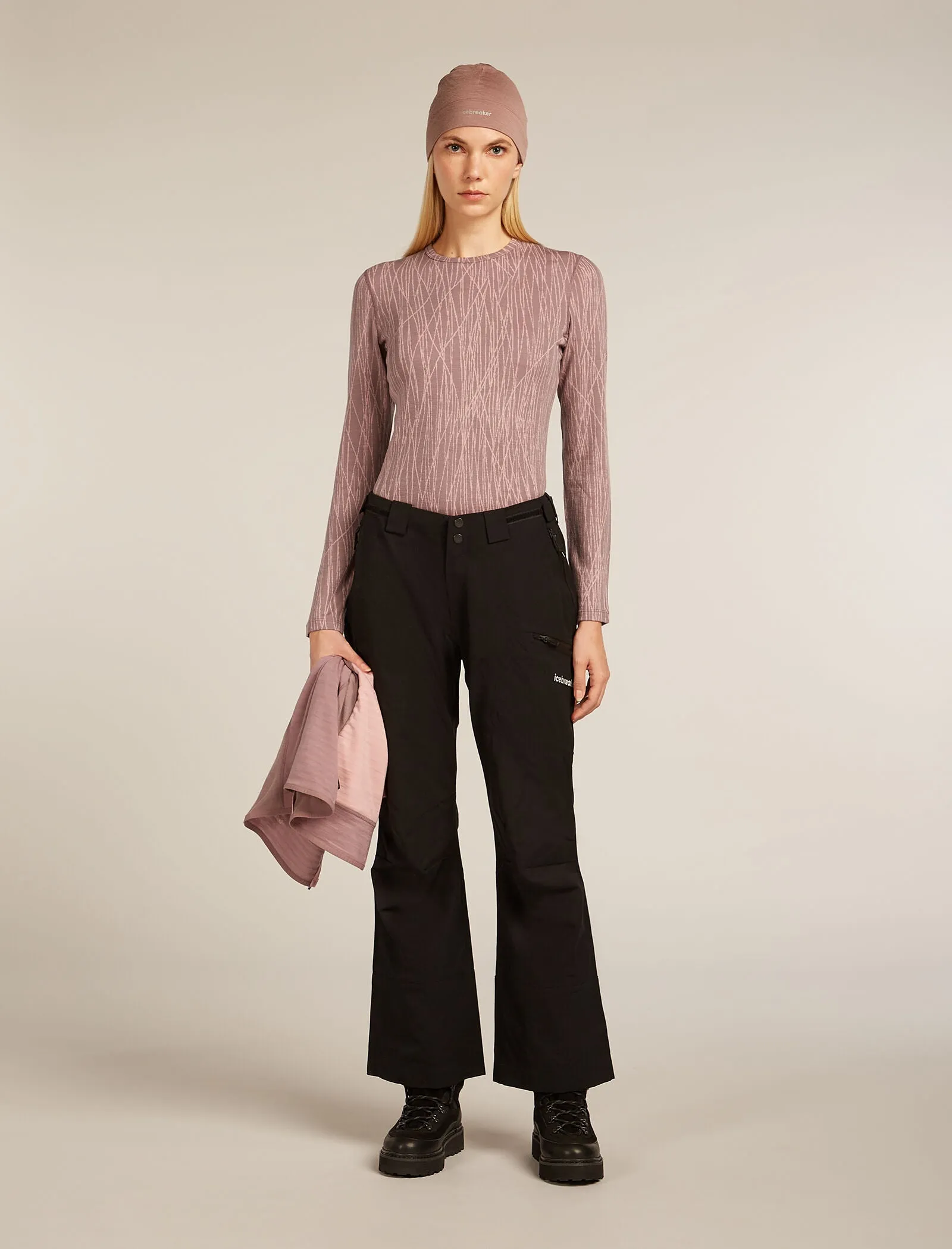 Women's Merino 260 Tech Vertex Long Sleeve Crewe Thermal Top Delta Lines sold by Icebreaker product image thumbnail 4