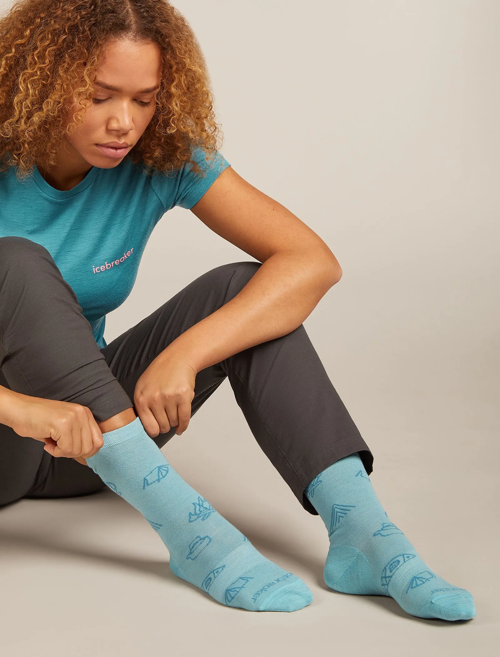 Women's Merino Lifestyle Ultralight Crew Socks Camp Essential sold by Icebreaker product image thumbnail 2