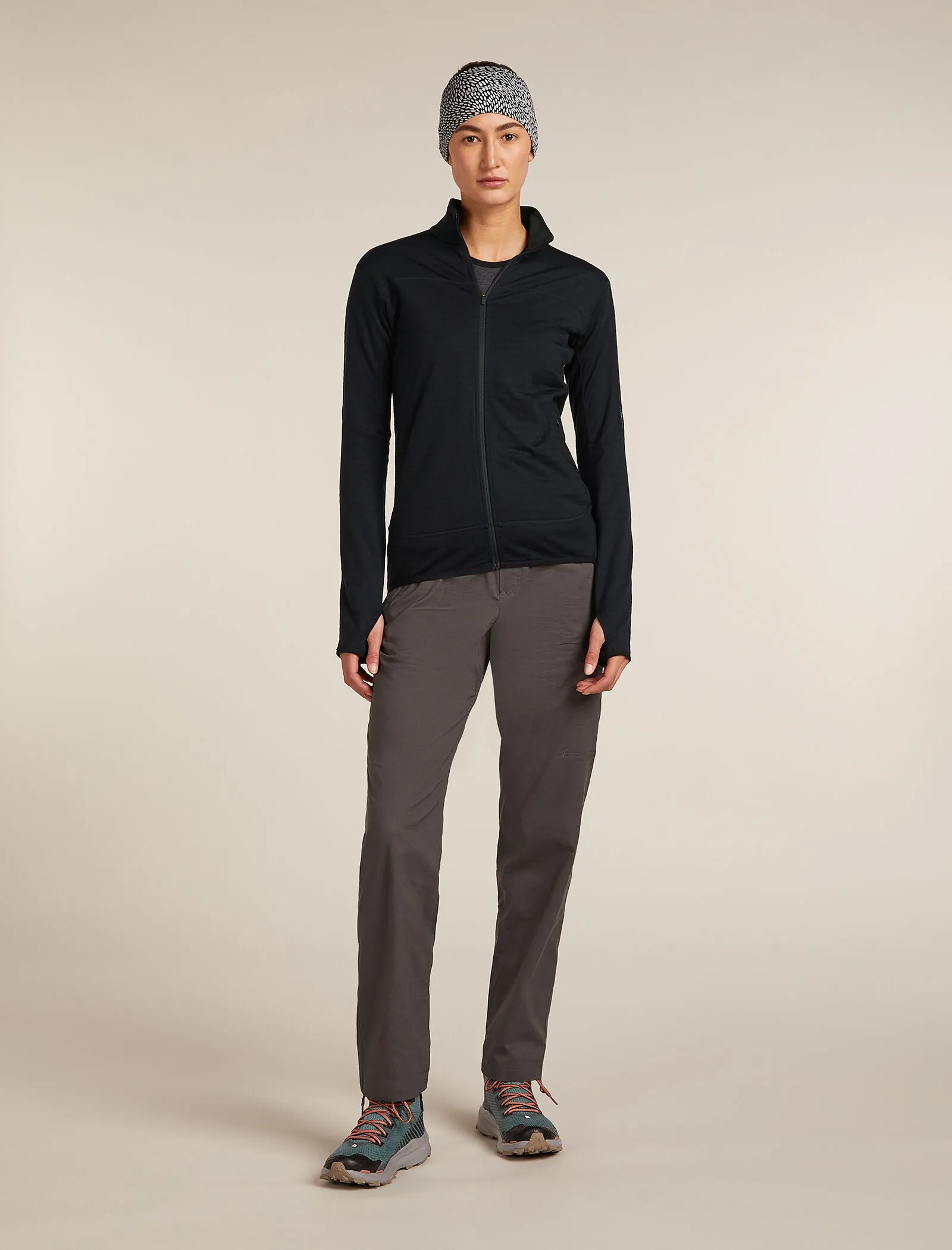 Women's Merino Blend 300 RealFleece™ Descender Long Sleeve Zip Jacket sold by Icebreaker product image thumbnail 4