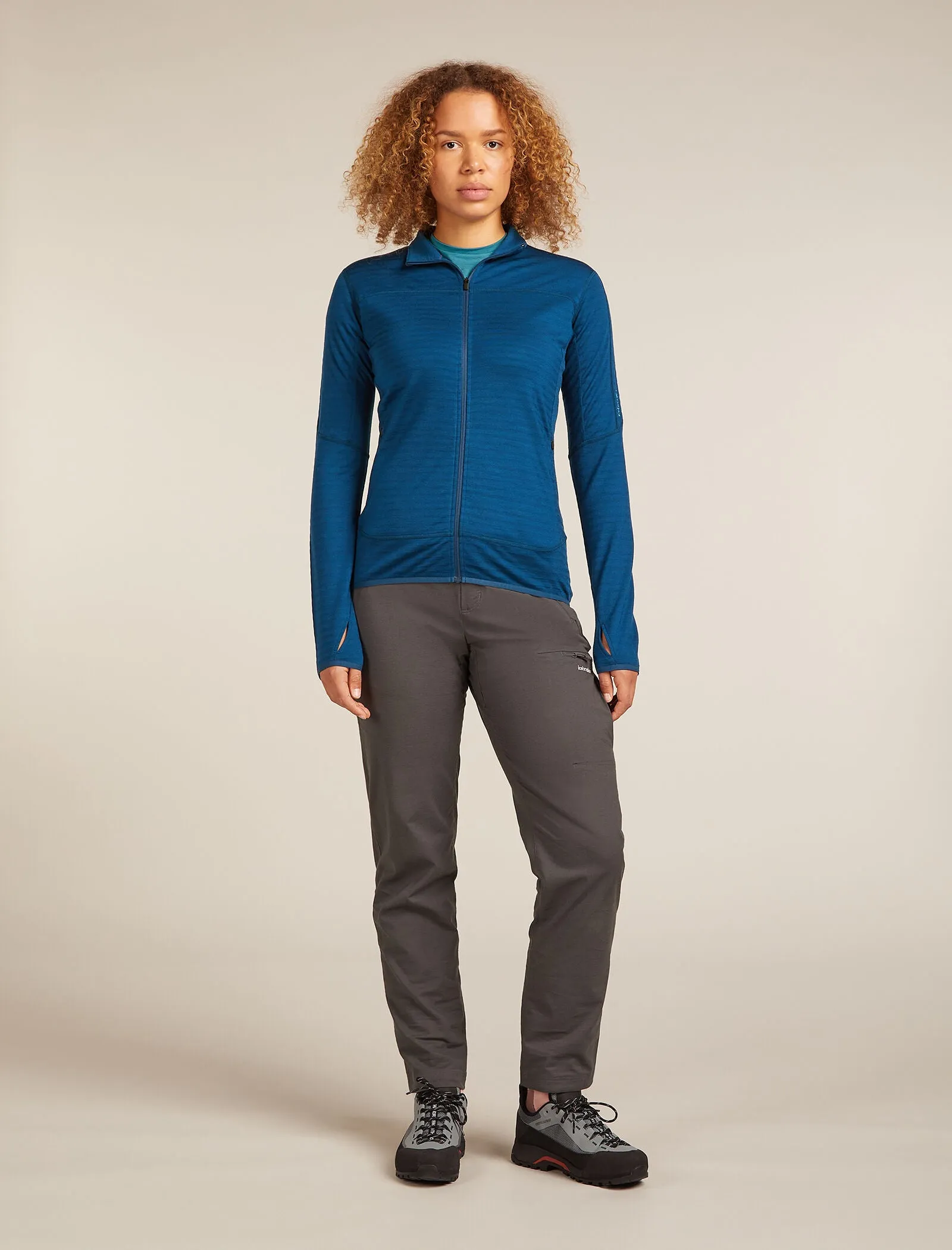 Women's Merino Blend 300 RealFleece™ Descender Long Sleeve Zip Jacket sold by Icebreaker product image thumbnail 3