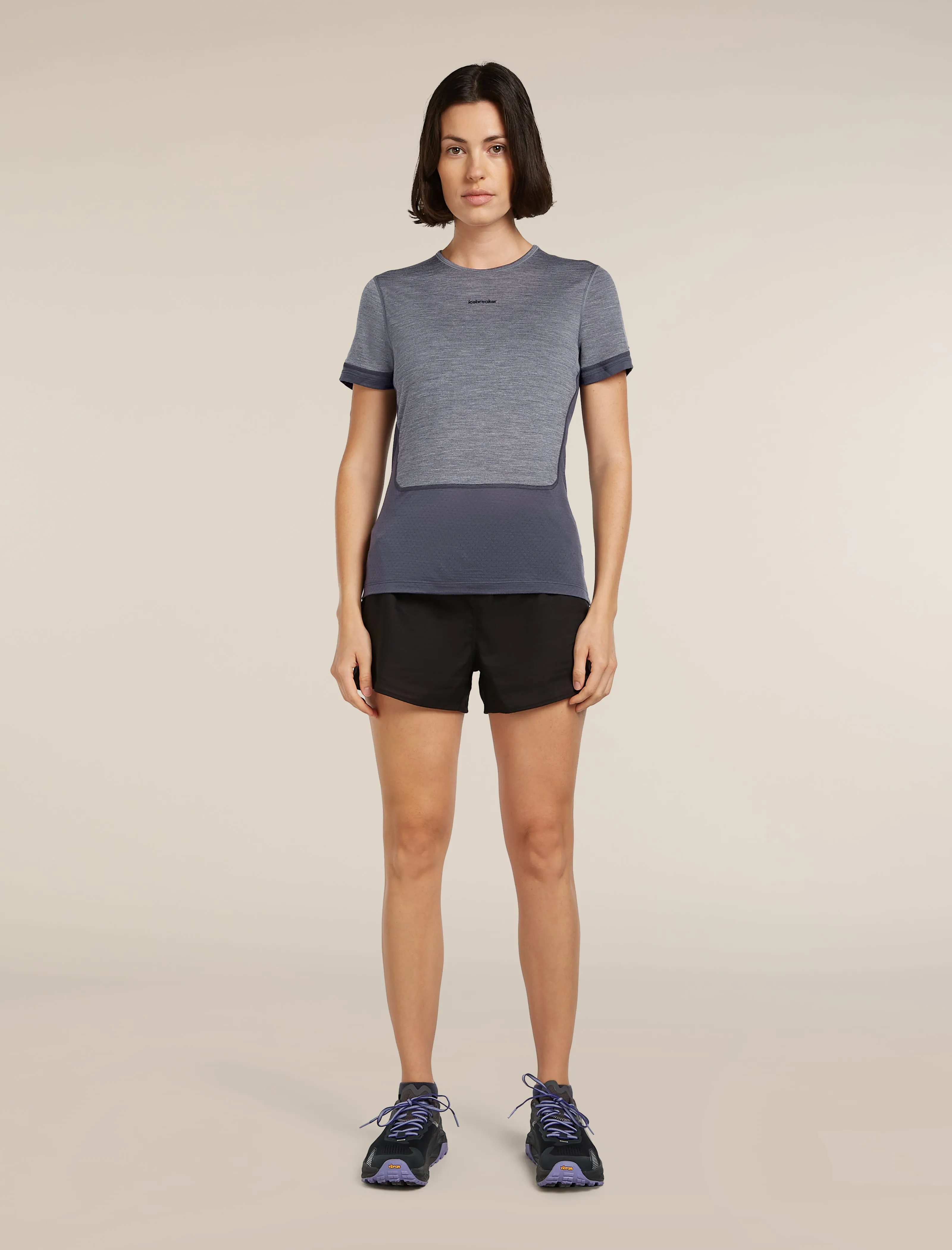 Women's Merino Blend 125 ZoneKnit™ Energy Wind Short Sleeve T-Shirt sold by Icebreaker product image thumbnail 3