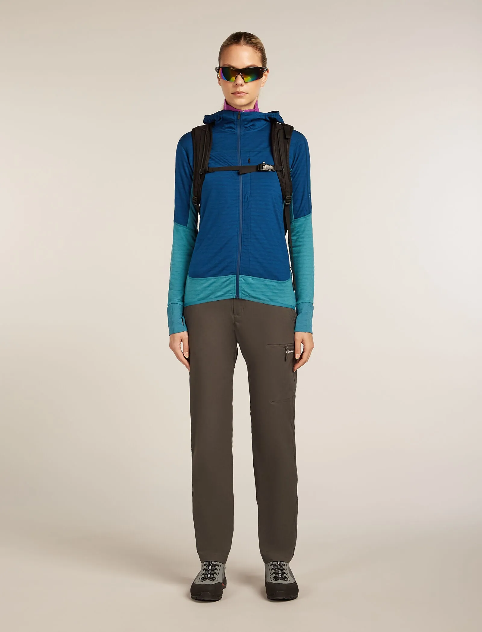 Women's Merino Blend 300 RealFleece™ Descender Long Sleeve Zip Hoodie sold by Icebreaker product image thumbnail 4