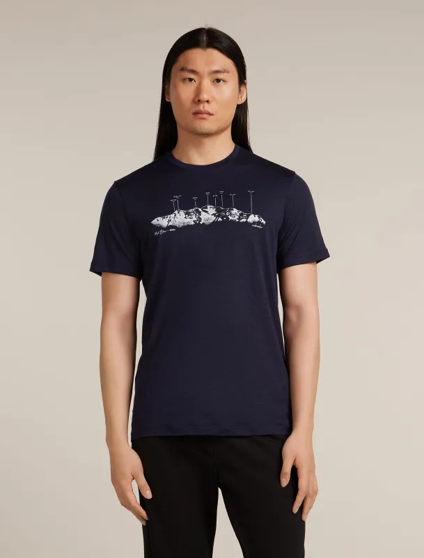 Men's Merino 150 Tech Lite Short Sleeve T-Shirt The Peaks sold by Icebreaker