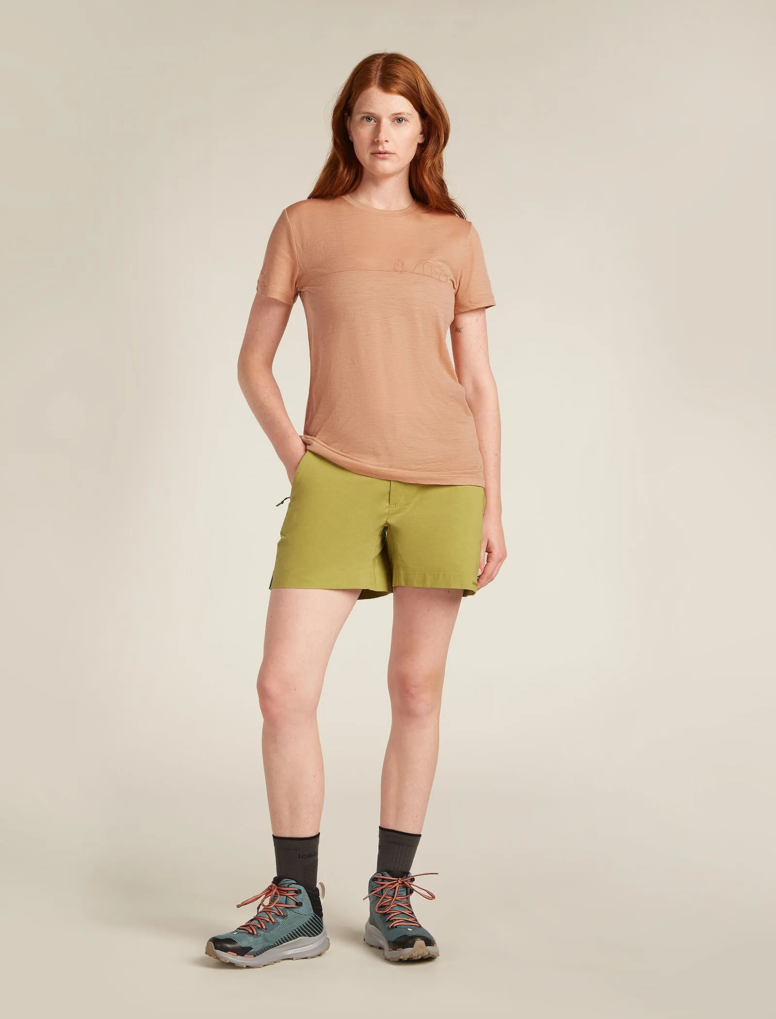 Women's Merino 150 Tech Lite Short Sleeve T-Shirt Single Line Camp sold by Icebreaker product image thumbnail 3