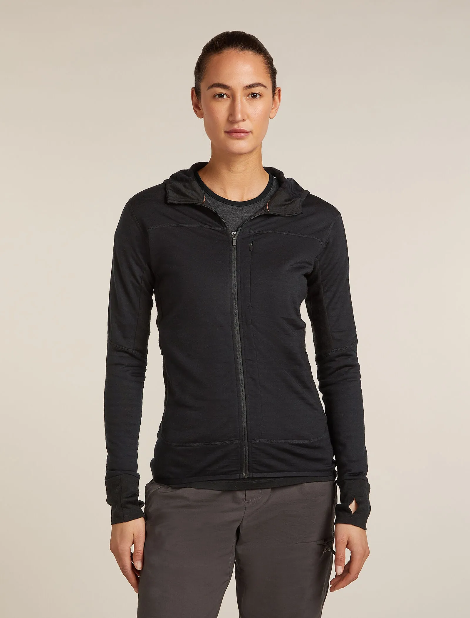 Women's Merino Blend 300 RealFleece™ Descender Long Sleeve Zip Hoodie sold by Icebreaker