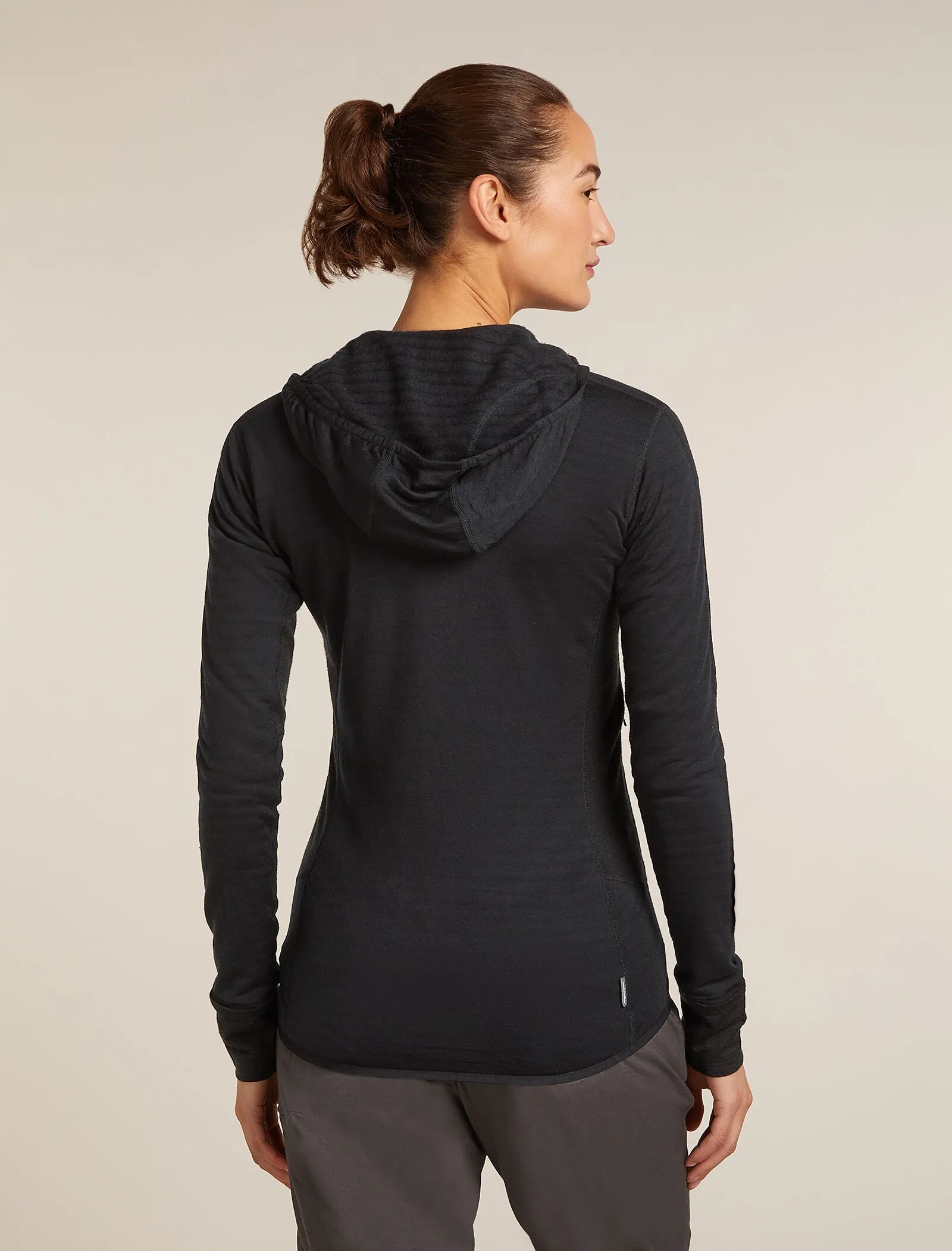 Women's Merino Blend 300 RealFleece™ Descender Long Sleeve Zip Hoodie sold by Icebreaker product image thumbnail 2