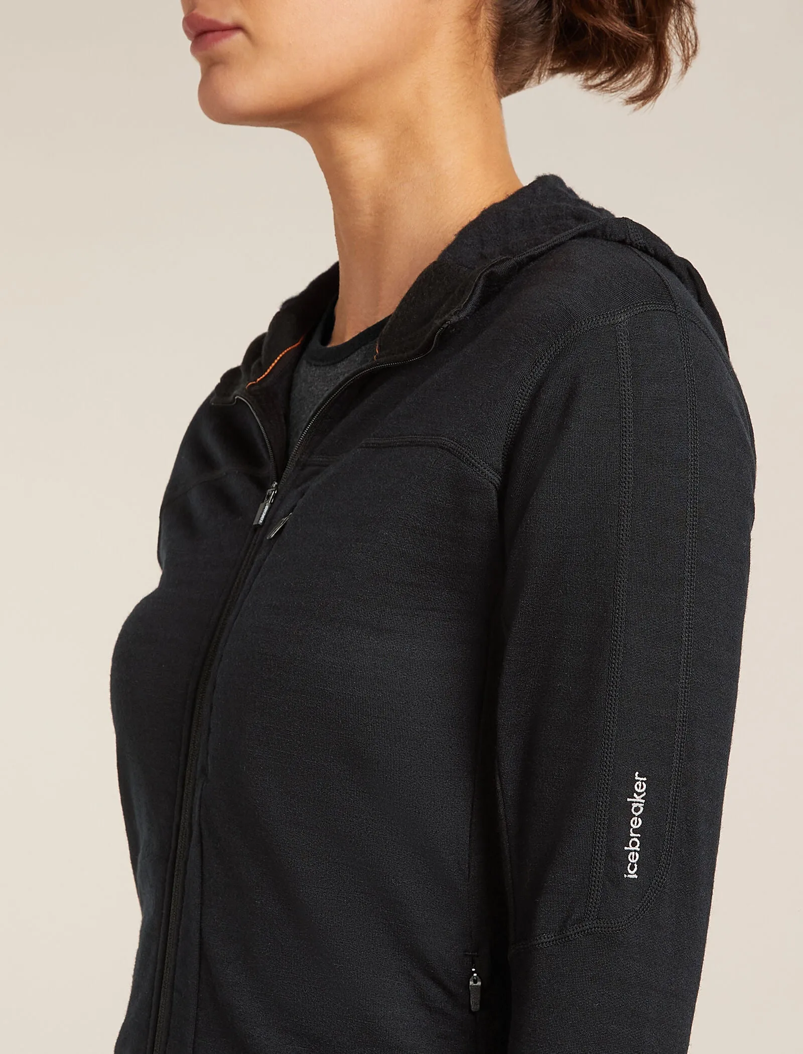 Women's Merino Blend 300 RealFleece™ Descender Long Sleeve Zip Hoodie sold by Icebreaker product image thumbnail 5