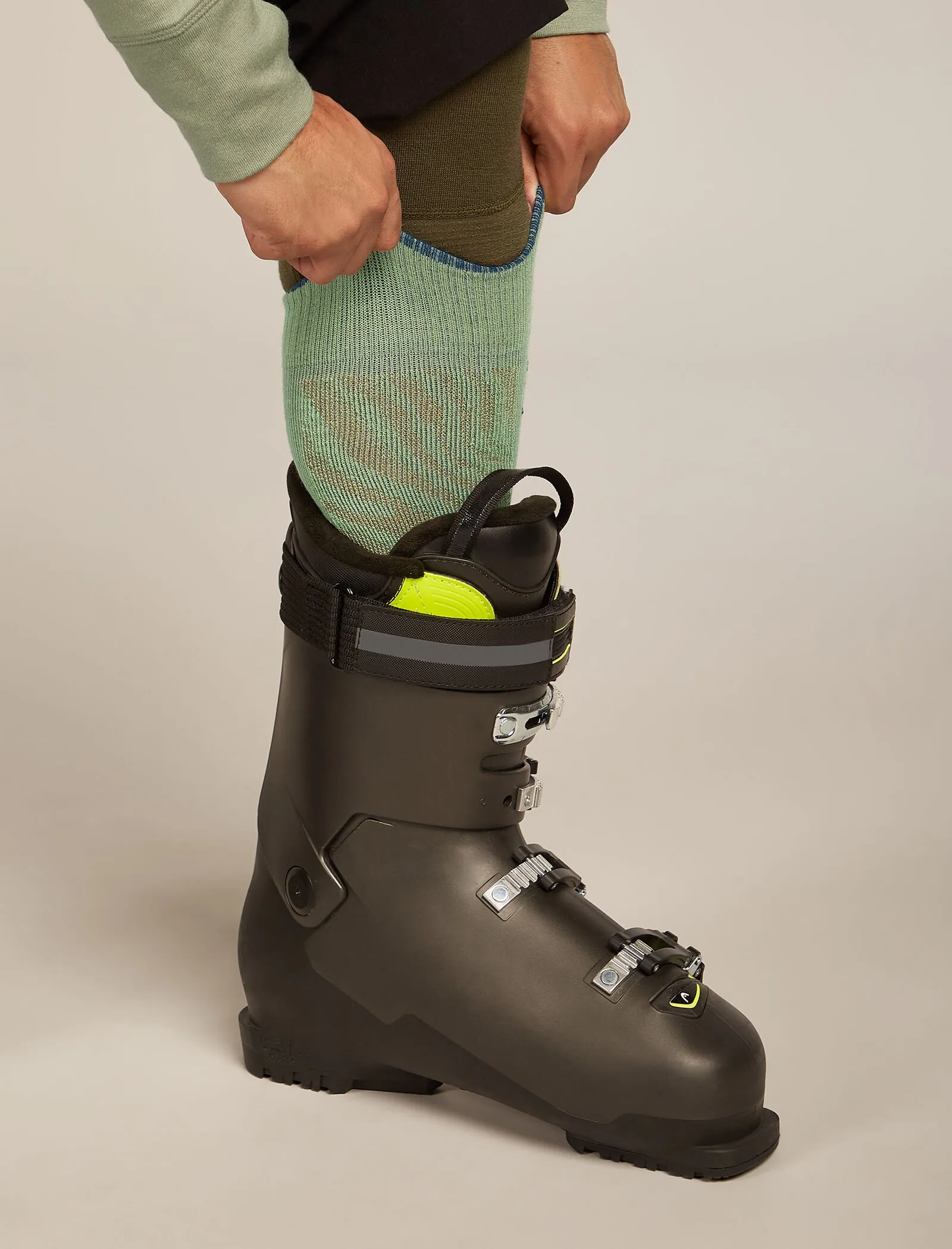 Men's Merino Blend Ski+ Medium Over The Calf Mountain Contour Socks sold by Icebreaker