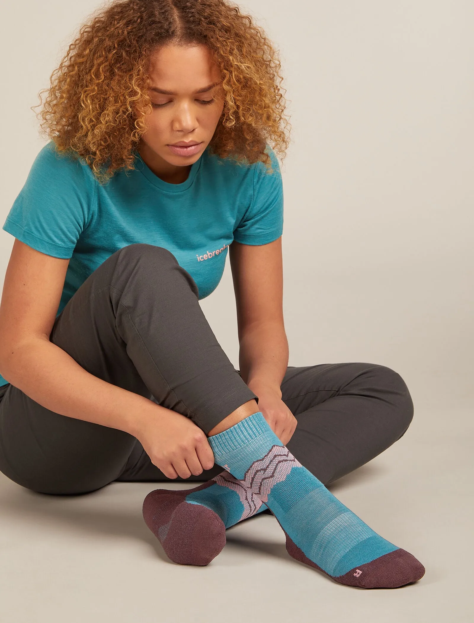 Women's Merino Hike+ Medium Crew Socks Across the Peaks sold by Icebreaker product image thumbnail 2