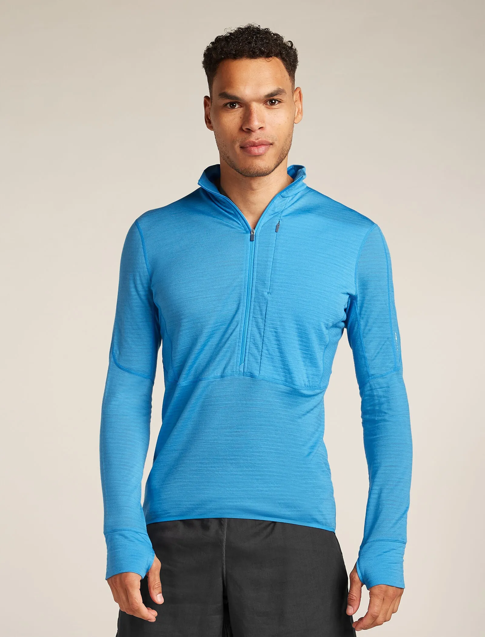 Men's Merino Blend 200 Realfleece™ Descender Long Sleeve Half Zip Top sold by Icebreaker