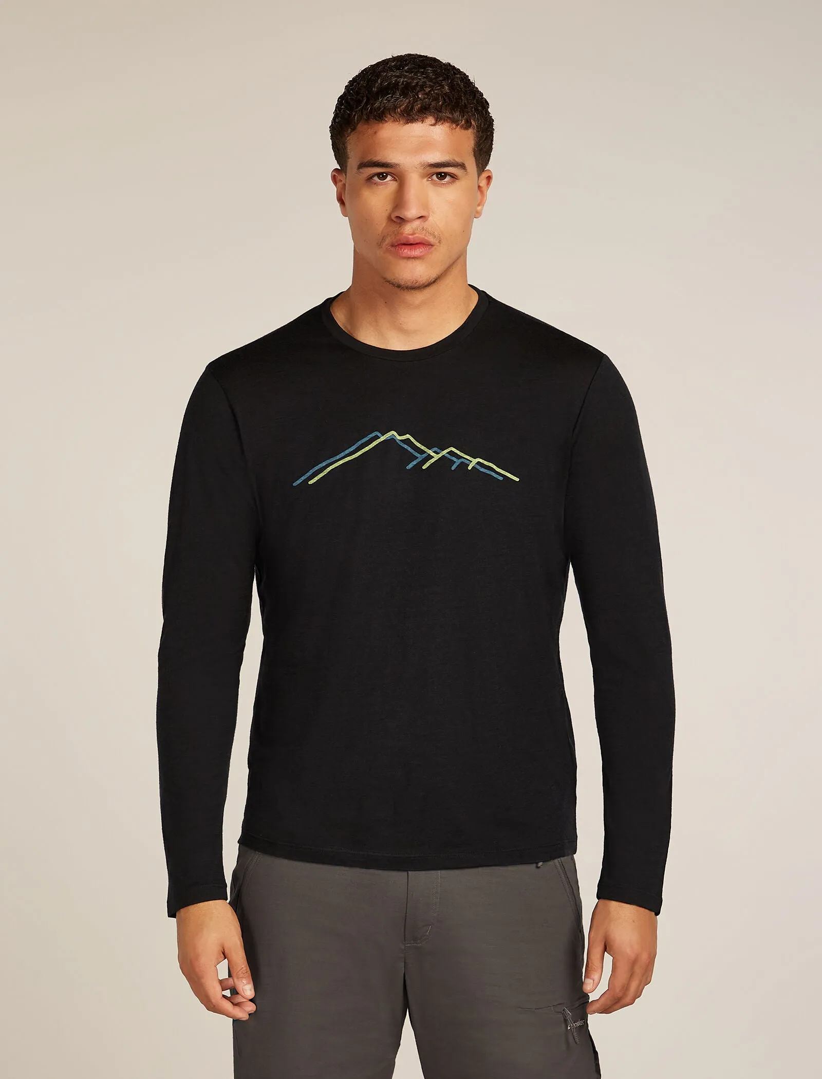 Men's Merino 150 Tech Lite Long Sleeve T-Shirt Rainer Ridge sold by Icebreaker