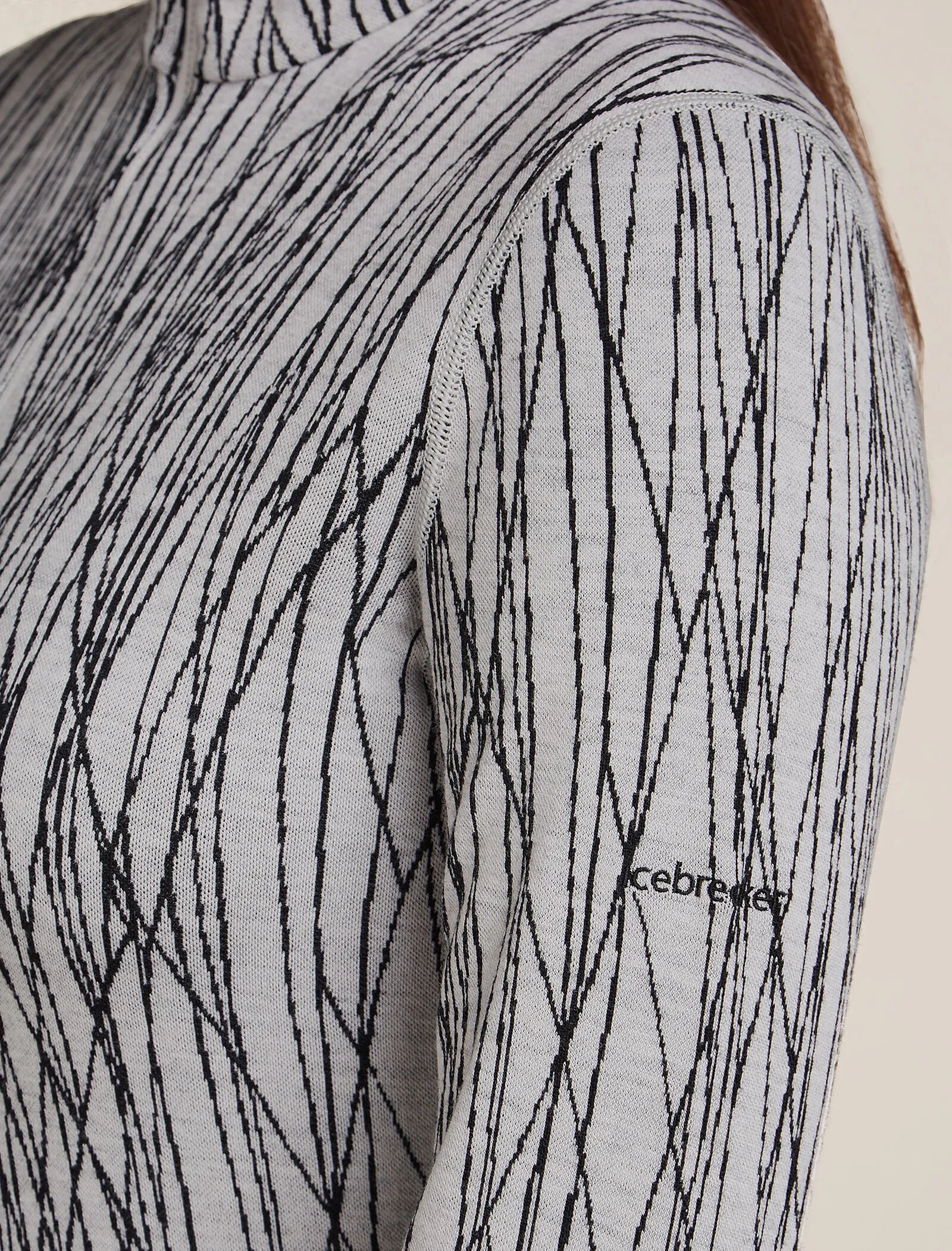 Women's Merino 260 Tech Vertex Long Sleeve Half Zip Thermal Top Delta Lines sold by Icebreaker product image thumbnail 5