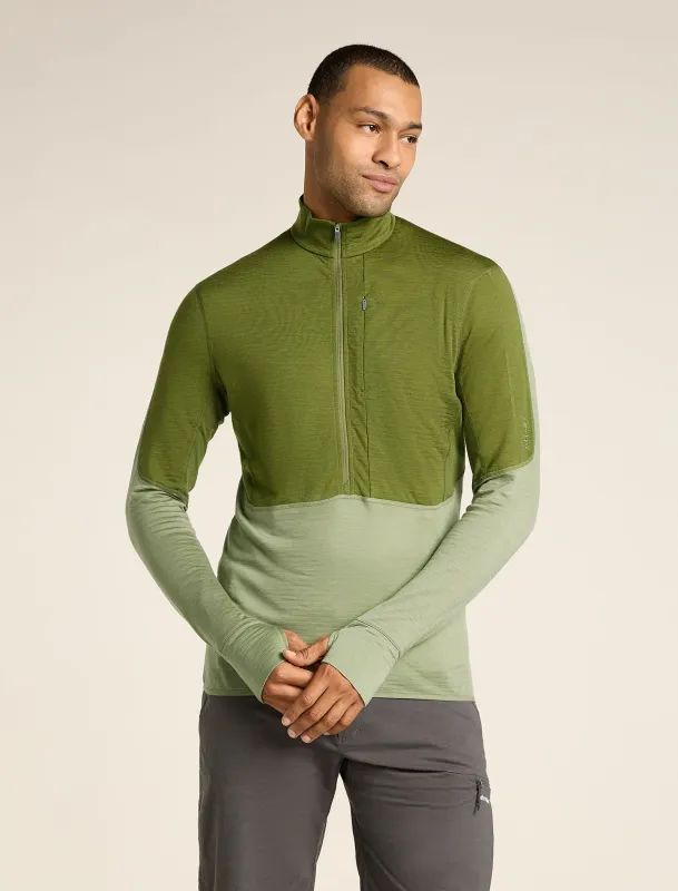 Men's Merino Blend 200 Realfleece™ Descender Long Sleeve Half Zip Top sold by Icebreaker