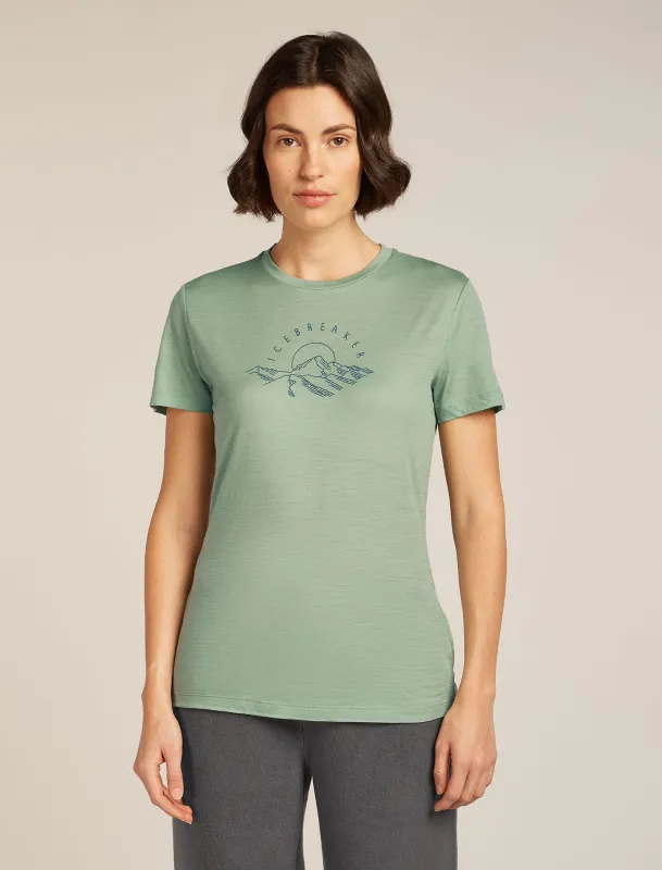 Women's Merino 150 Tech Lite Short Sleeve T-Shirt Sunrise Summit sold by Icebreaker