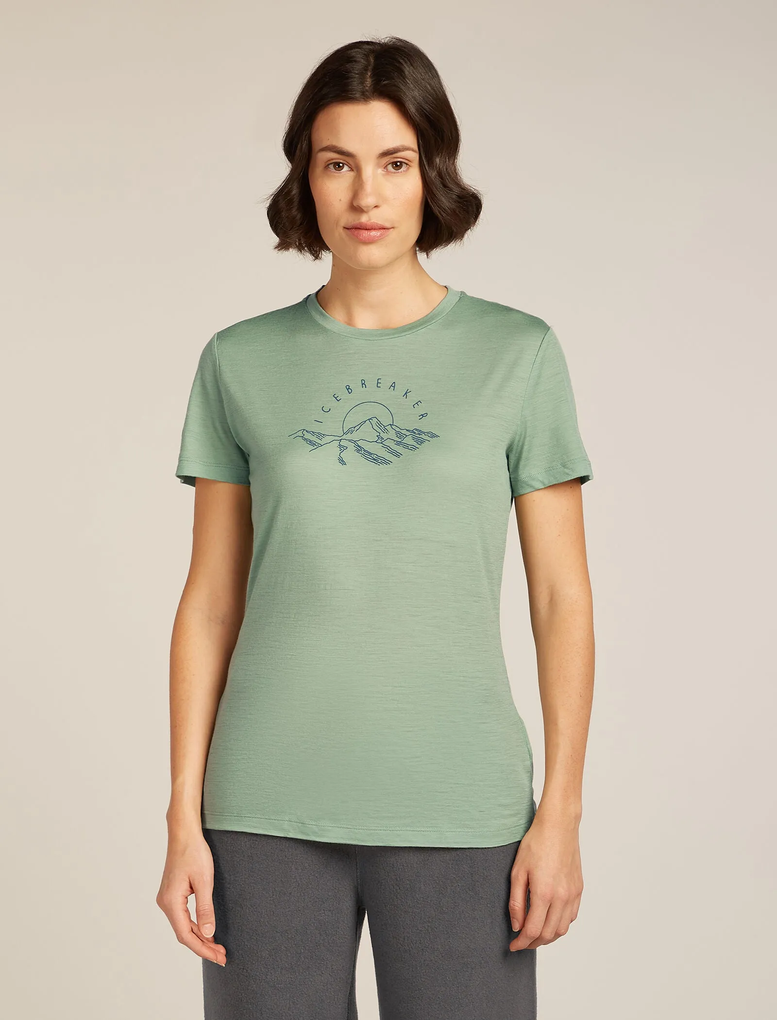 Women's Merino 150 Tech Lite Short Sleeve T-Shirt Sunrise Summit sold by Icebreaker