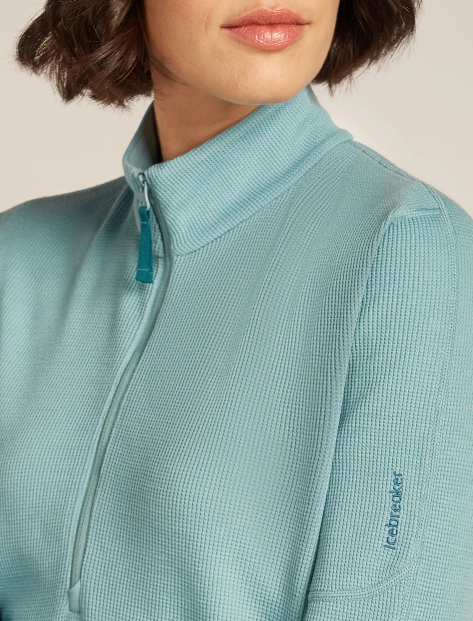 Women's Merino 260 Waffle Knit Wander Long Sleeve Half Zip Top sold by Icebreaker product image thumbnail 5