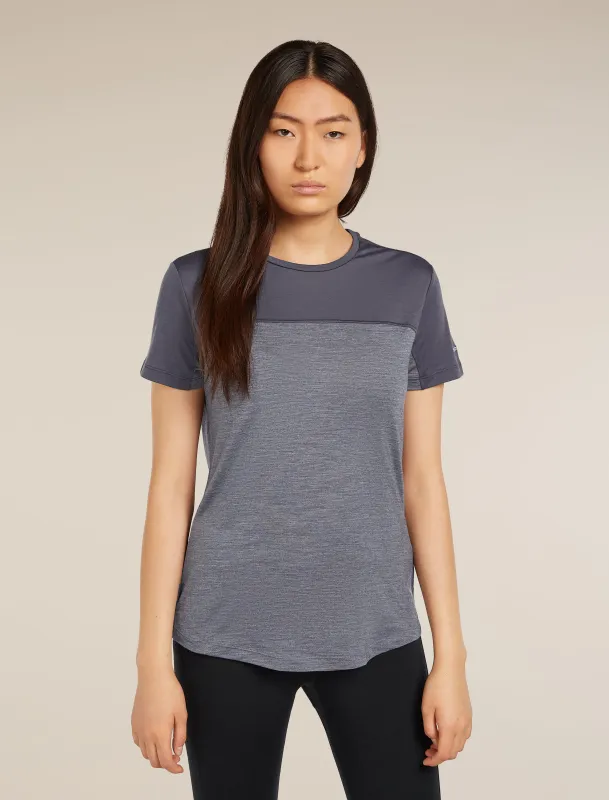 Women's Merino Blend 125 Cool-Lite™ Sphere Short Sleeve T-Shirt Colour Block sold by Icebreaker