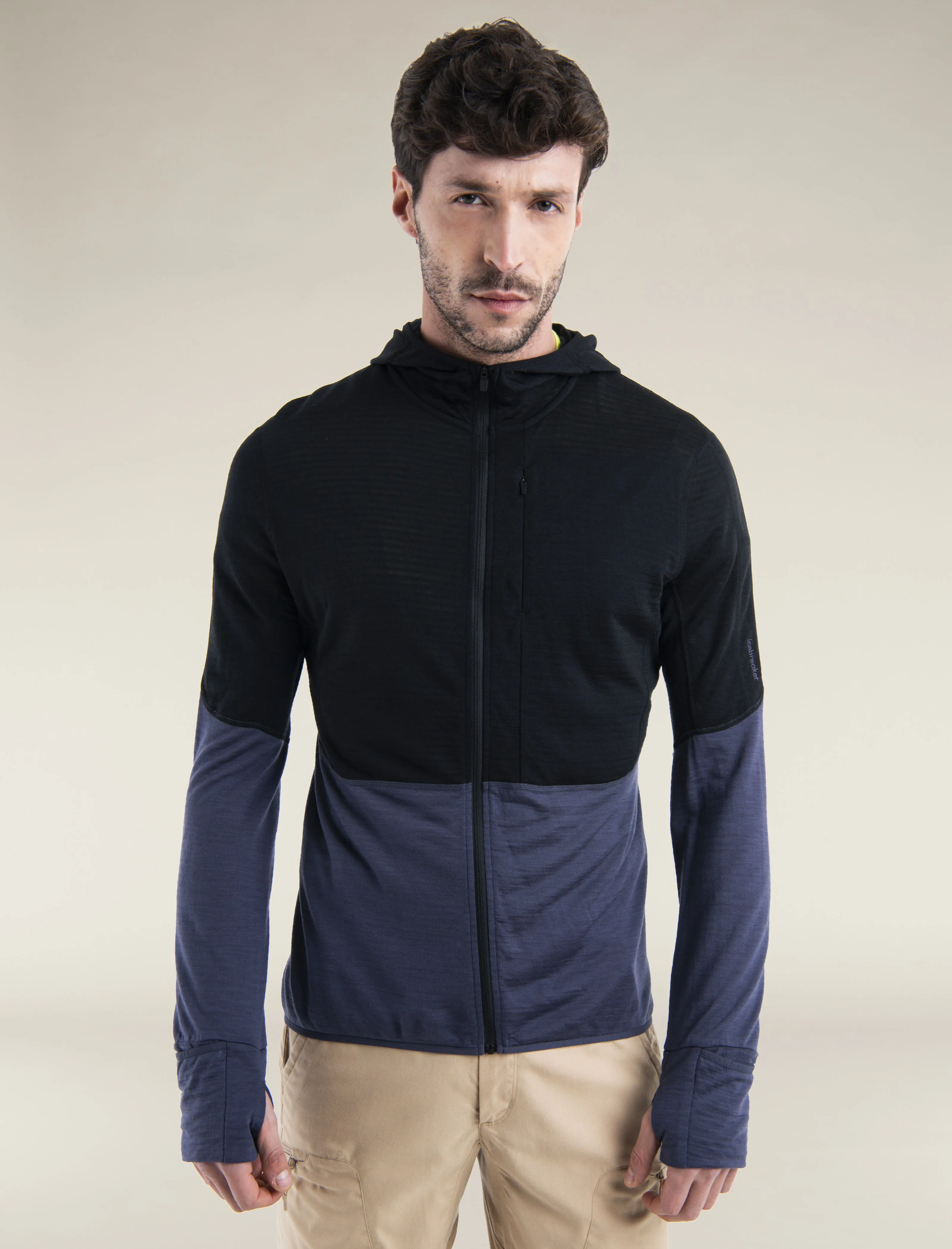 Men's Merino Blend 200 Realfleece™ Descender Long Sleeve Zip Hoodie sold by Icebreaker