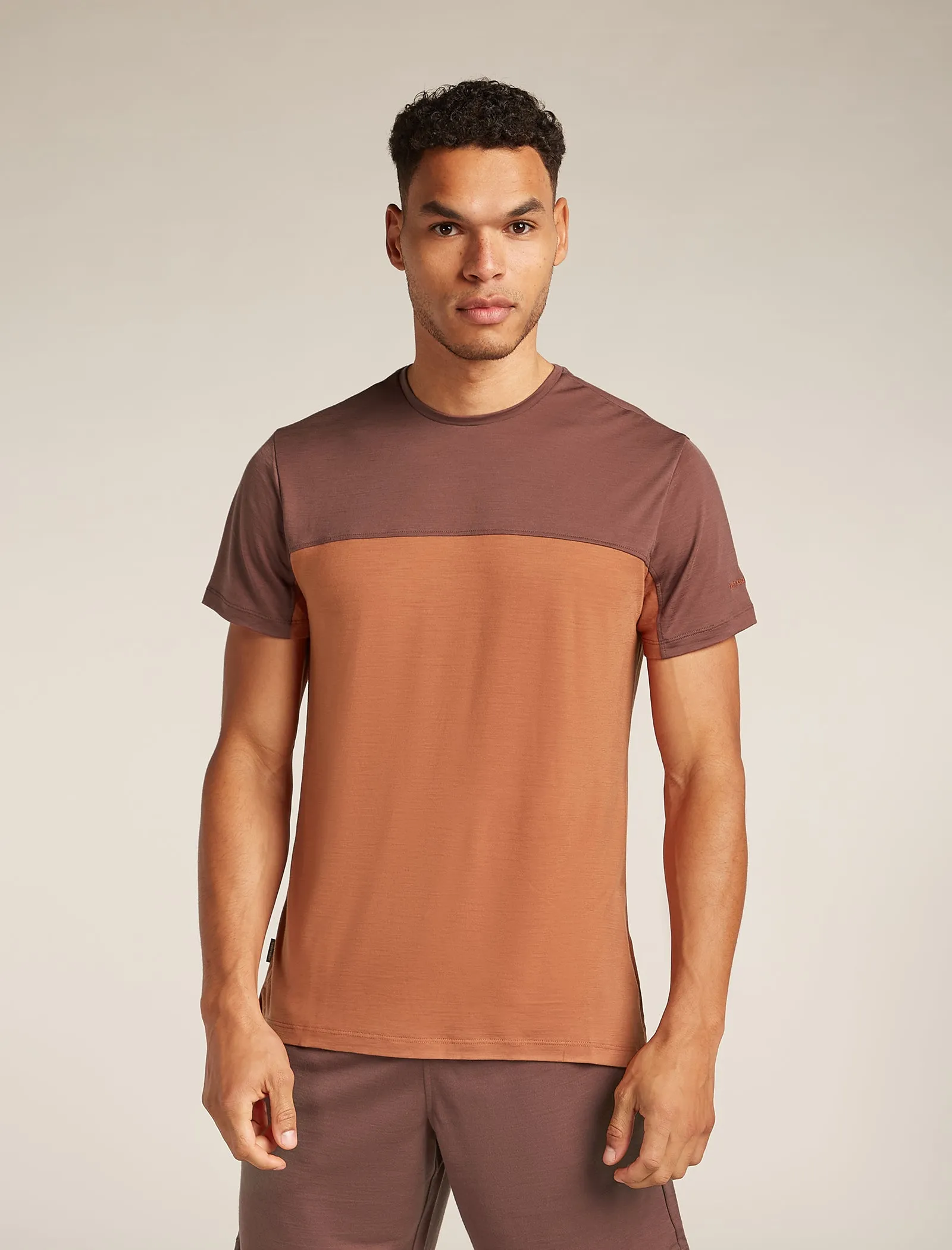 Men's Merino Blend 125 Cool-Lite™ Sphere Short Sleeve T-Shirt Colour Block sold by Icebreaker