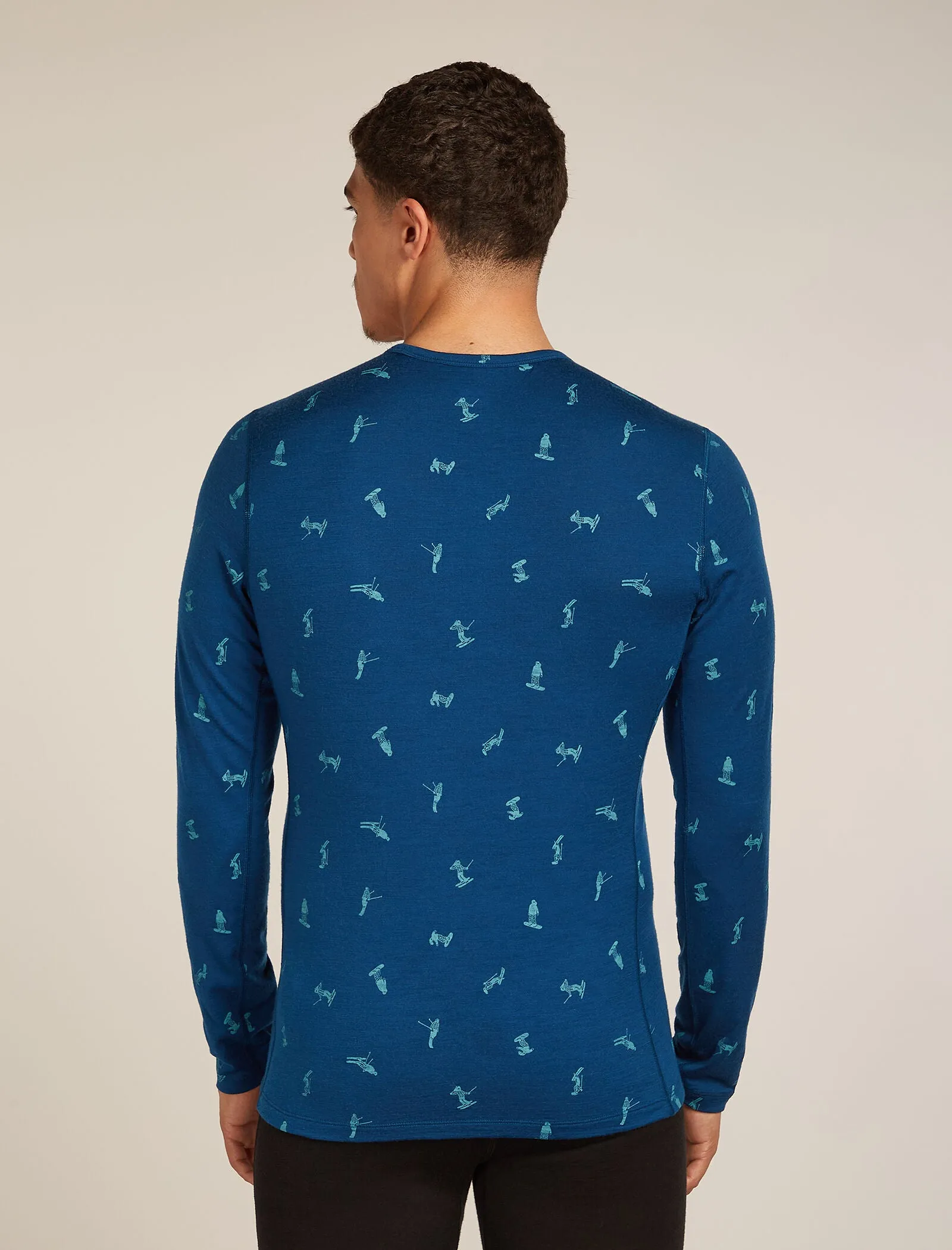Men's Merino 200 Oasis Long Sleeve Crewe Thermal Top Snow Day sold by Icebreaker product image thumbnail 2