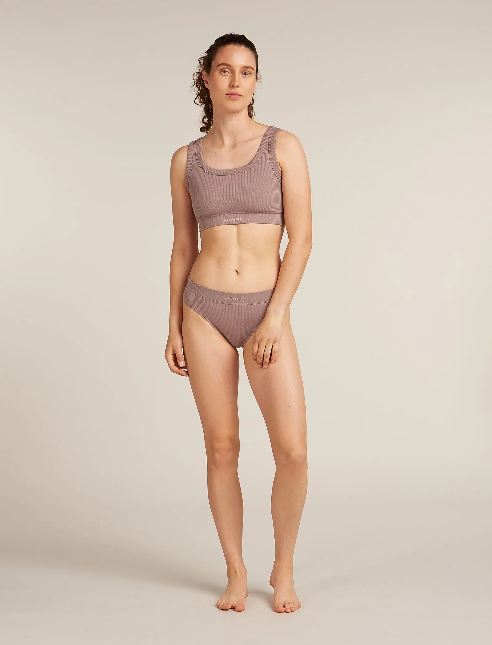 Women's Merino Blend Rib Lotus Bra sold by Icebreaker product image thumbnail 3