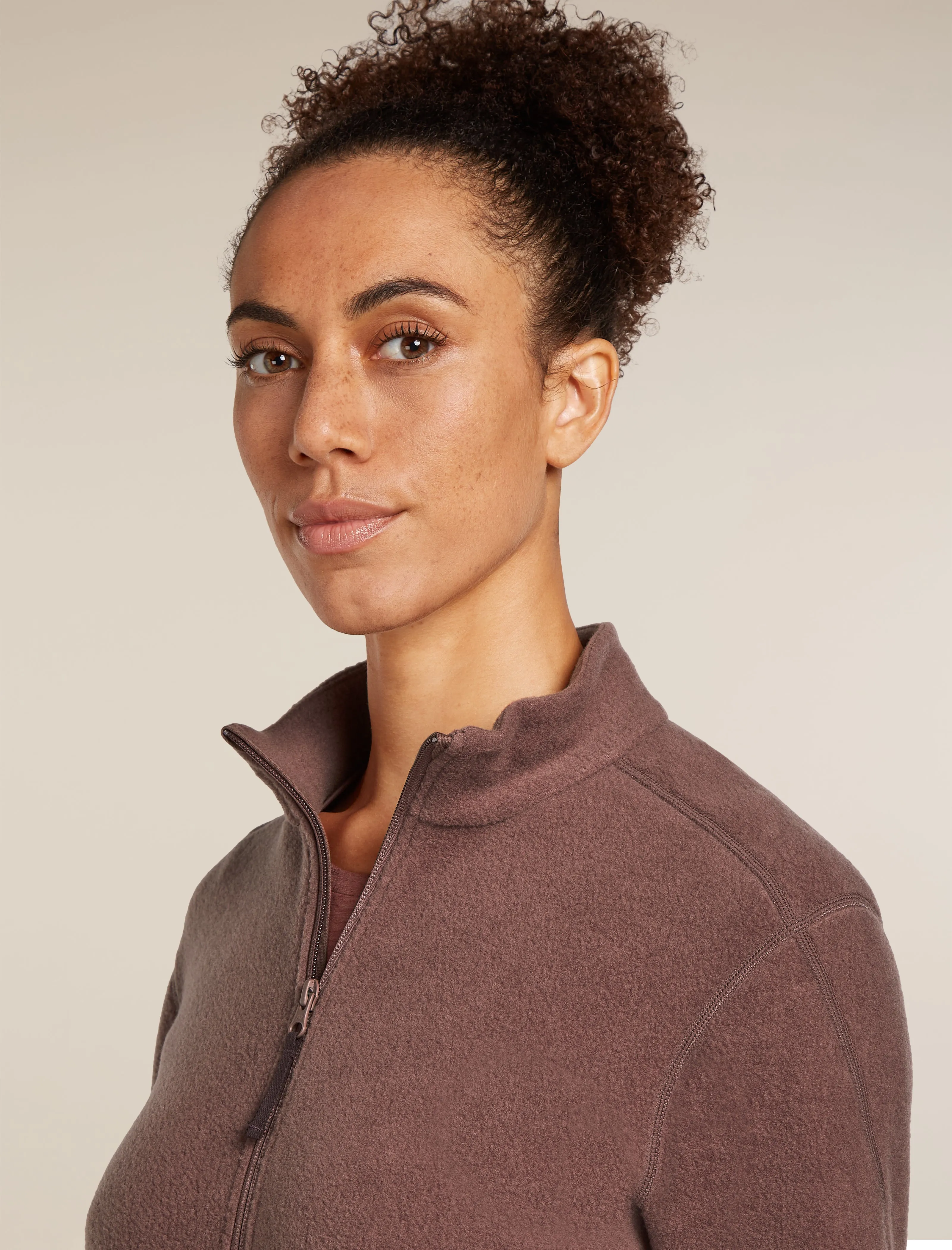 Women's Merino Blend 800 RealFleece™ Classic Pile Long Sleeve Zip Jacket sold by Icebreaker product image thumbnail 4