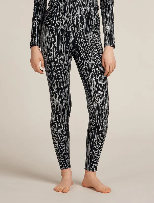 Women's Merino 260 Tech Vertex High Rise Thermal Leggings Delta Lines sold by Icebreaker