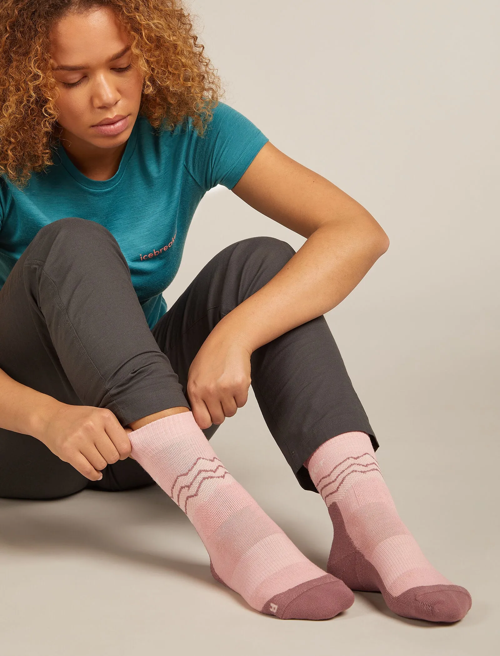Women's Merino Hike+ Medium Crew Socks Across the Peaks sold by Icebreaker product image thumbnail 2