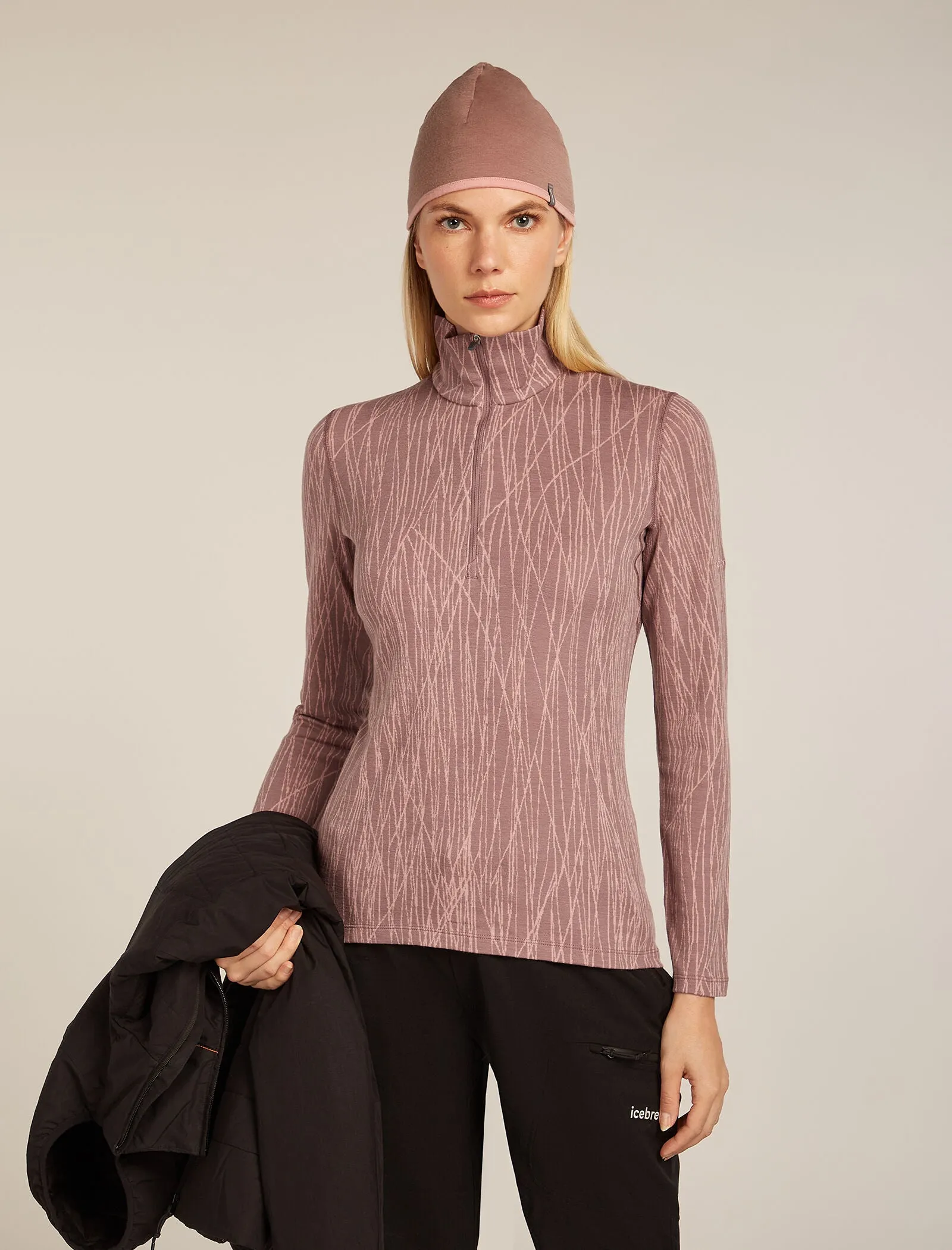 Women's Merino 260 Tech Vertex Long Sleeve Half Zip Thermal Top Delta Lines sold by Icebreaker product image thumbnail 4