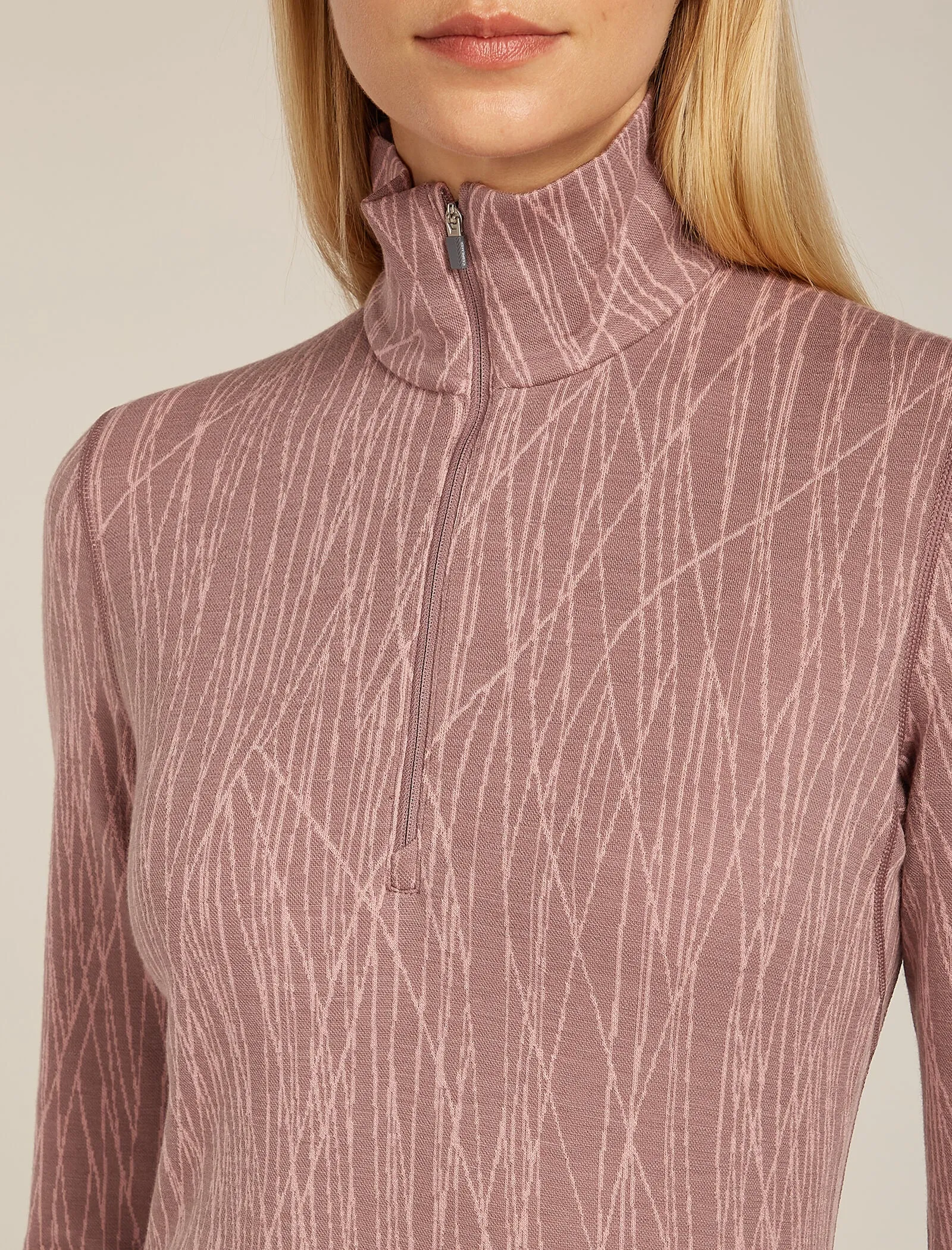 Women's Merino 260 Tech Vertex Long Sleeve Half Zip Thermal Top Delta Lines sold by Icebreaker product image thumbnail 5