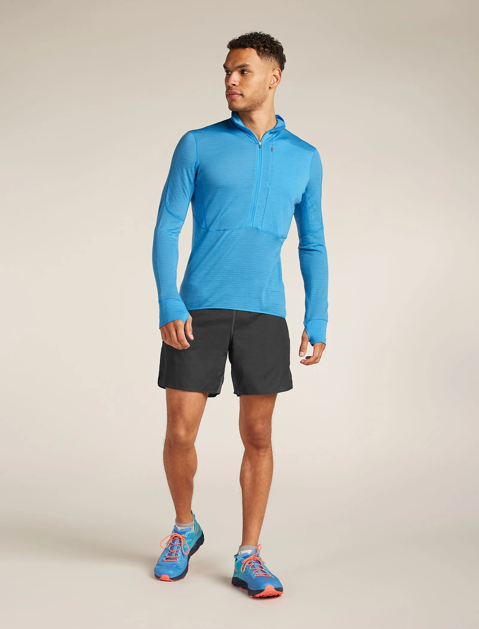 Men's Merino Blend 200 Realfleece™ Descender Long Sleeve Half Zip Top sold by Icebreaker product image thumbnail 3