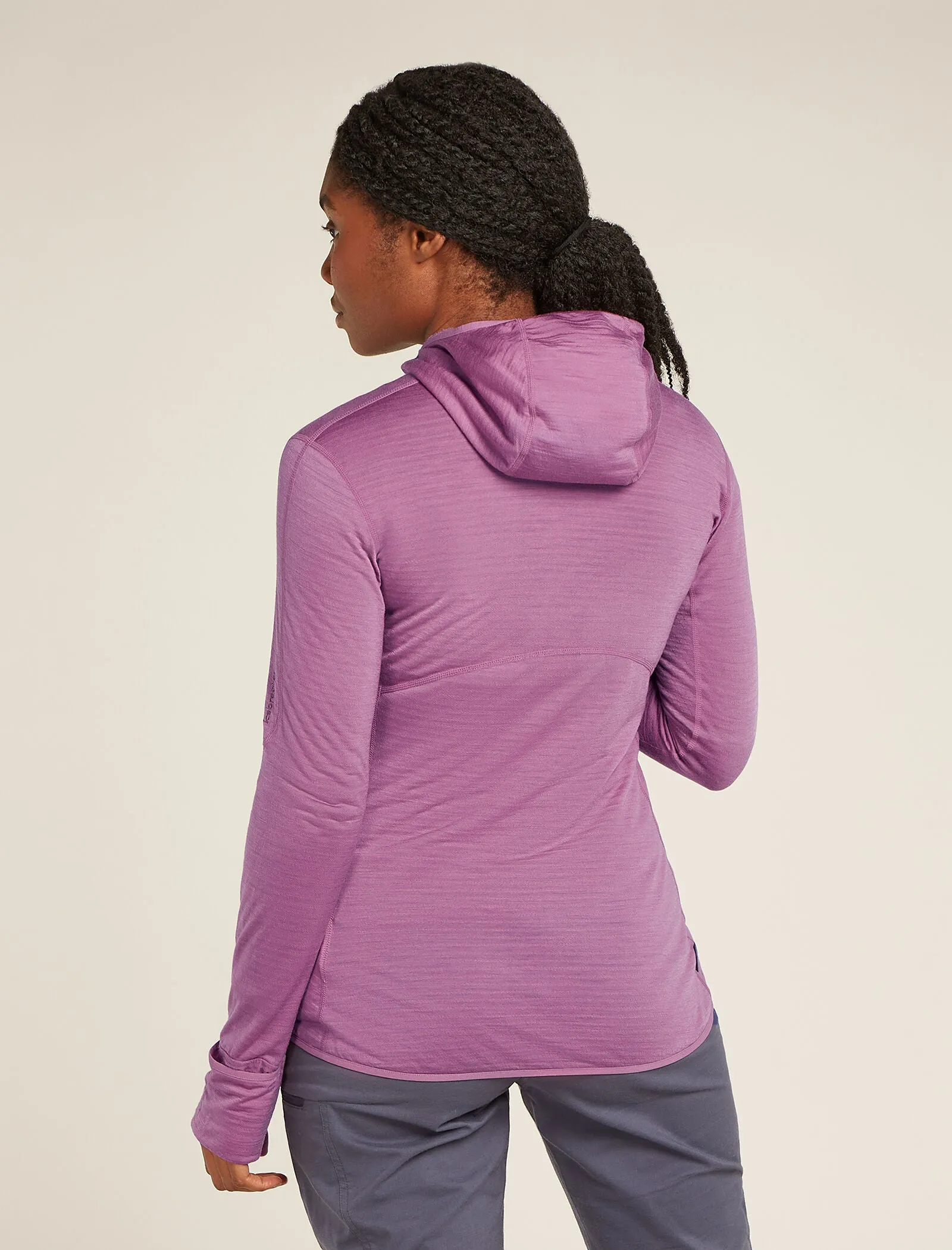 Women's Merino Blend 200 Realfleece™ Descender Long Sleeve Zip Hoodie sold by Icebreaker product image thumbnail 2