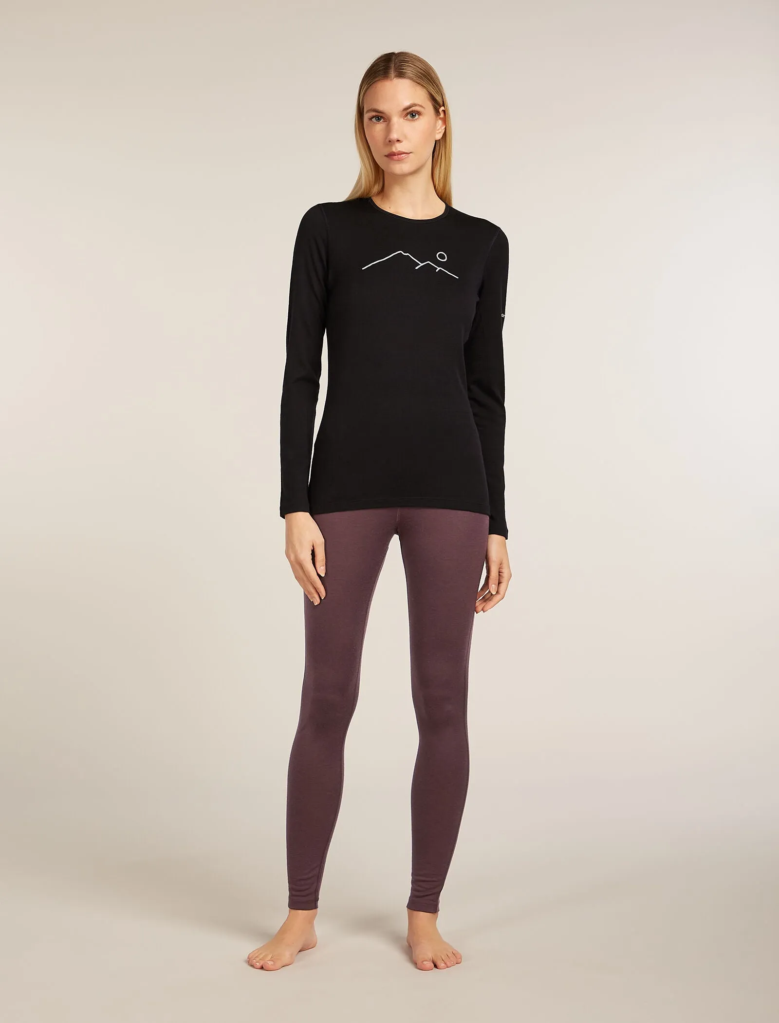 Women's Merino 200 Oasis Long Sleeve Crewe Thermal Top Rainer Ridge sold by Icebreaker product image thumbnail 3