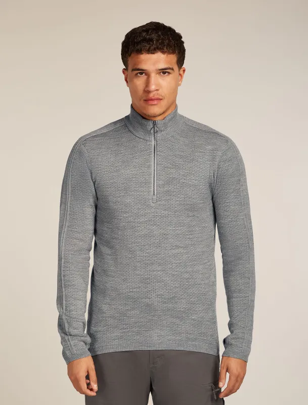 Men's Merino icebreaker Anniversary Original Long Sleeve Half Zip Top sold by Icebreaker