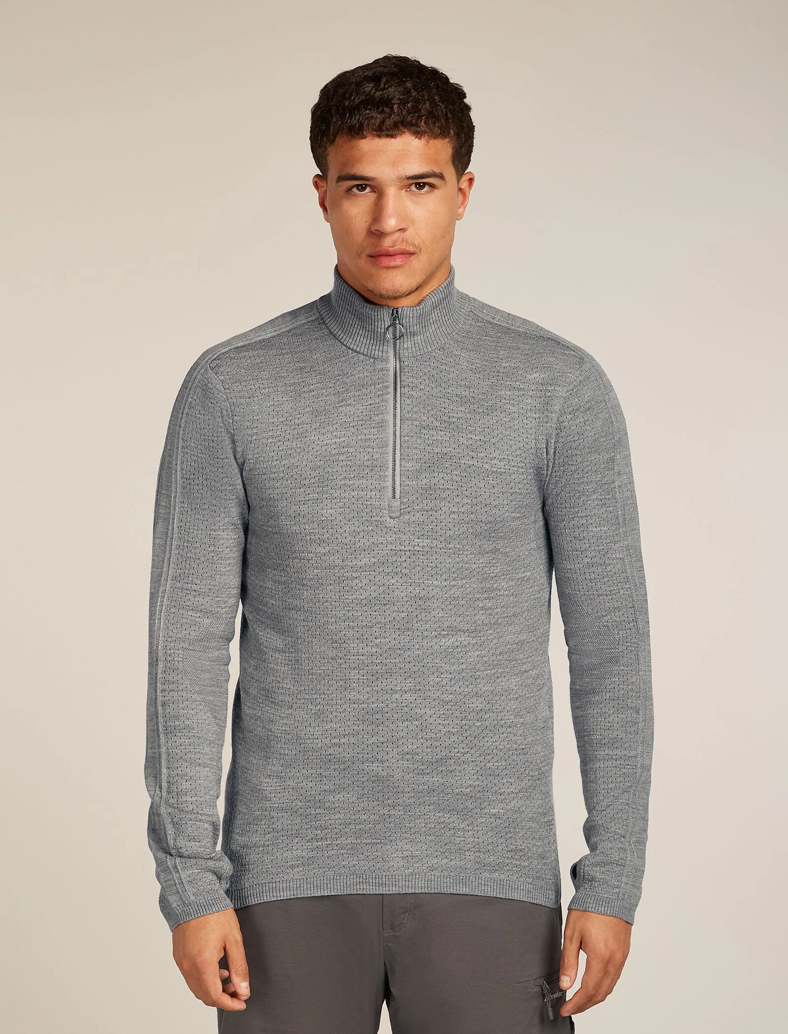 Men's Merino icebreaker Anniversary Original Long Sleeve Half Zip Top sold by Icebreaker