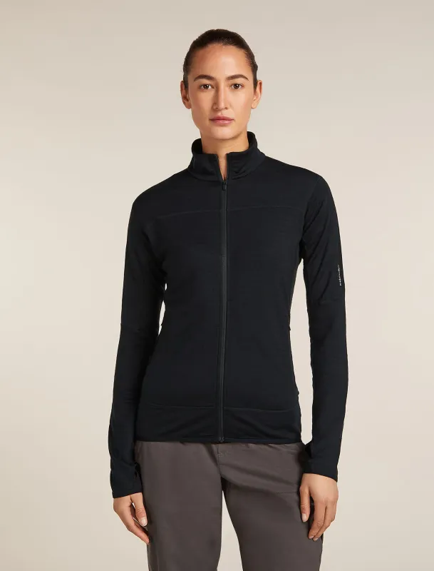 Women's Merino Blend 300 RealFleece™ Descender Long Sleeve Zip Jacket sold by Icebreaker