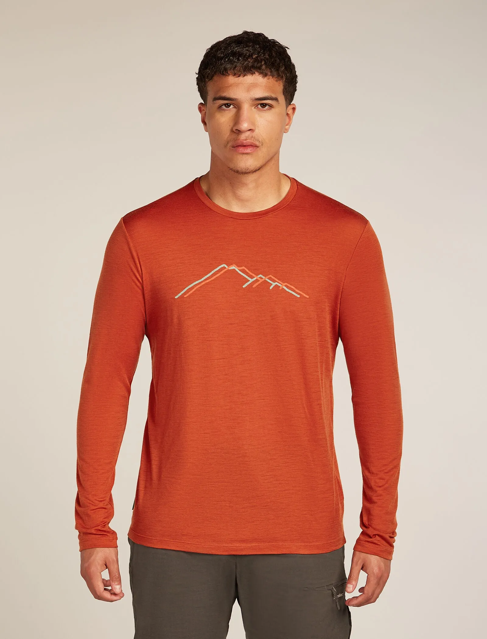 Men's Merino 150 Tech Lite Long Sleeve T-Shirt Rainer Ridge sold by Icebreaker