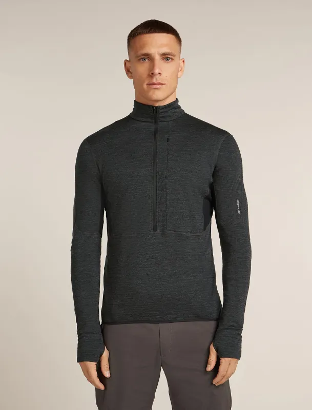 Men's Merino Blend 200 Realfleece™ Descender Long Sleeve Half Zip Top sold by Icebreaker