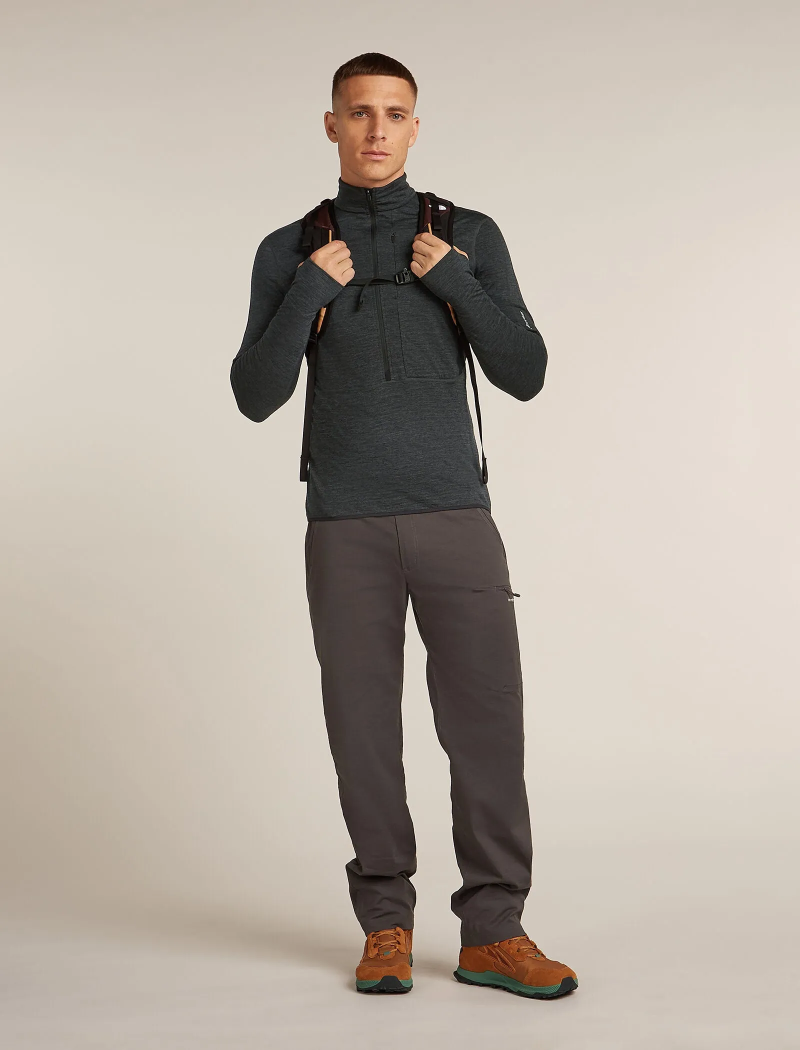 Men's Merino Blend 200 Realfleece™ Descender Long Sleeve Half Zip Top sold by Icebreaker product image thumbnail 4