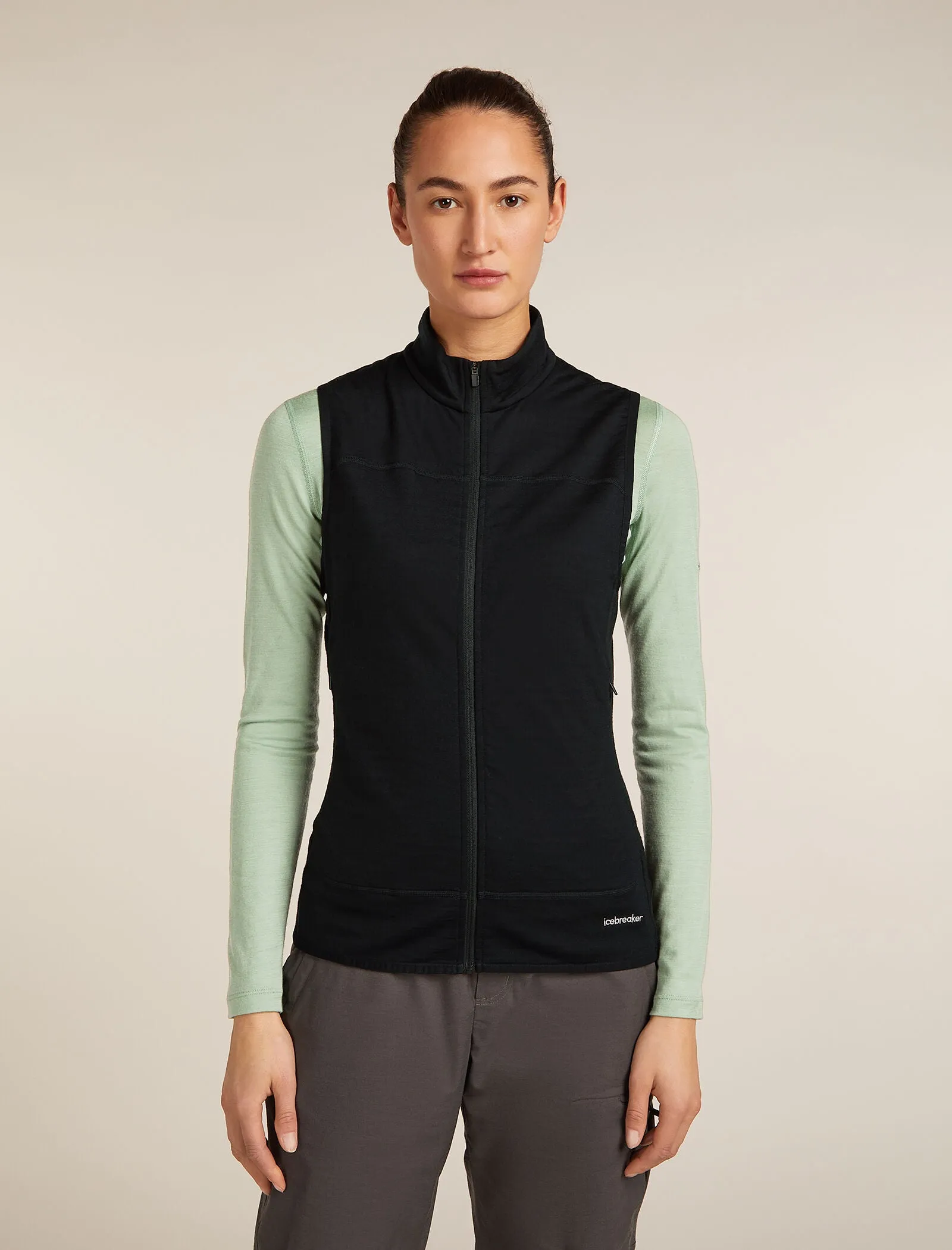 Women's Merino Blend 300 RealFleece™ Descender Vest sold by Icebreaker