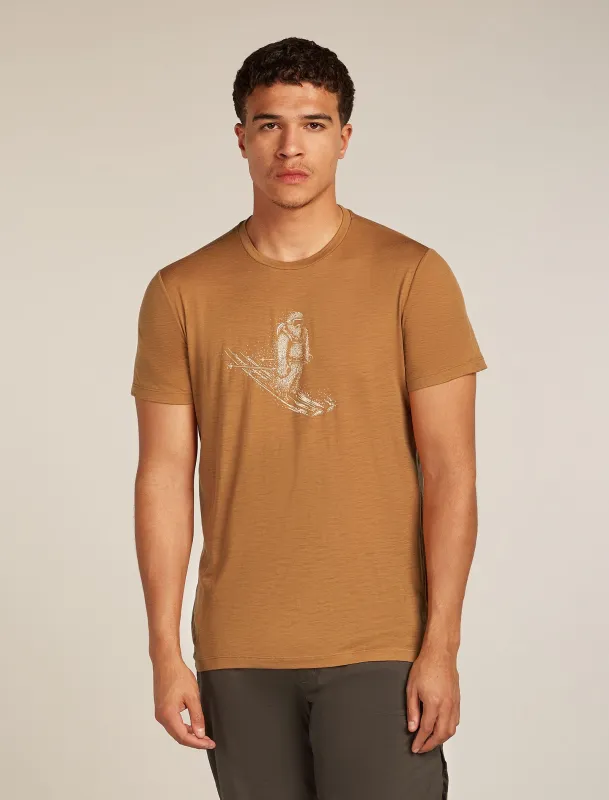 Men's Merino 150 Tech Lite Short Sleeve T-Shirt Skiing Yeti sold by Icebreaker