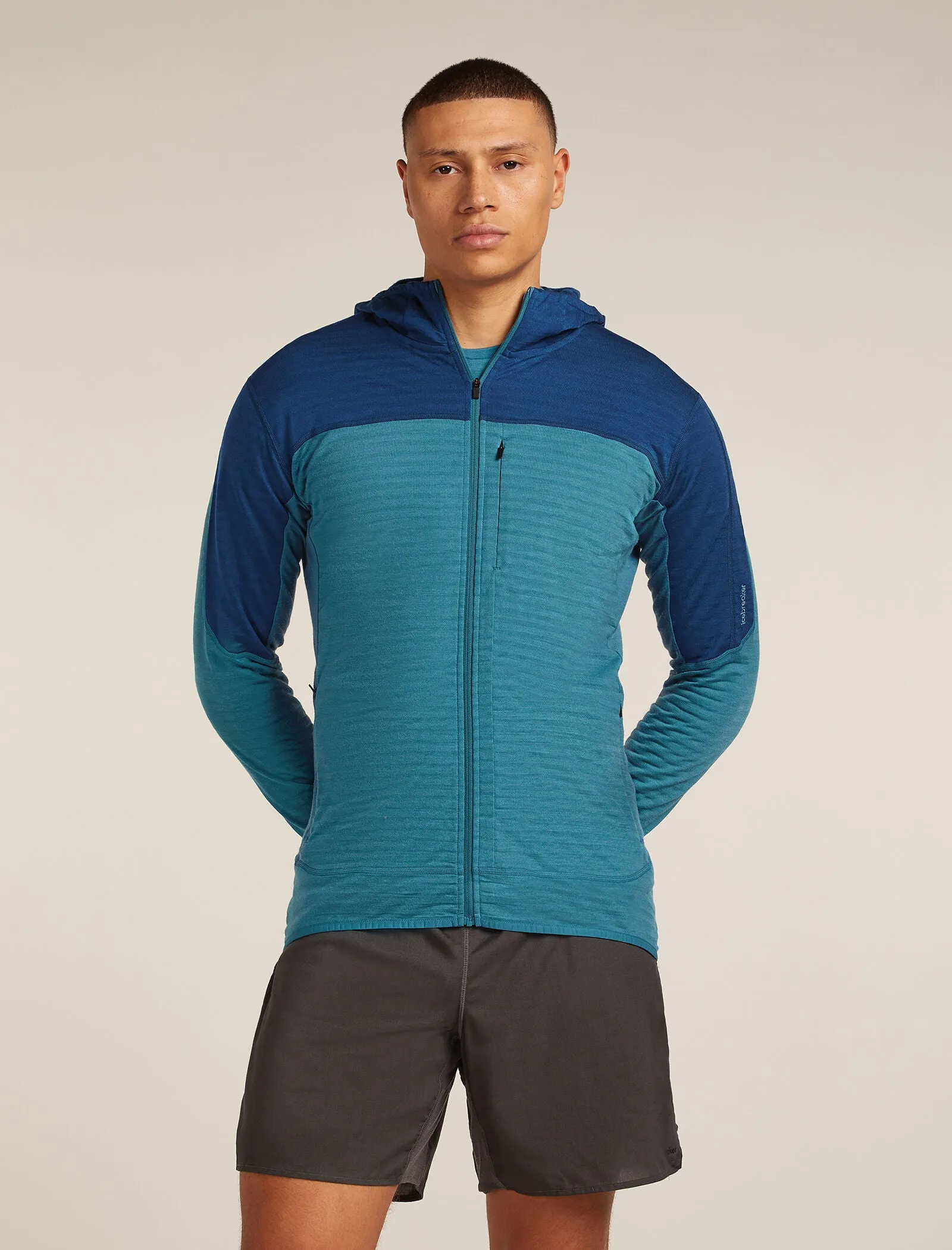 Men's Merino Blend 300 RealFleece™ Descender Long Sleeve Zip Hoodie sold by Icebreaker